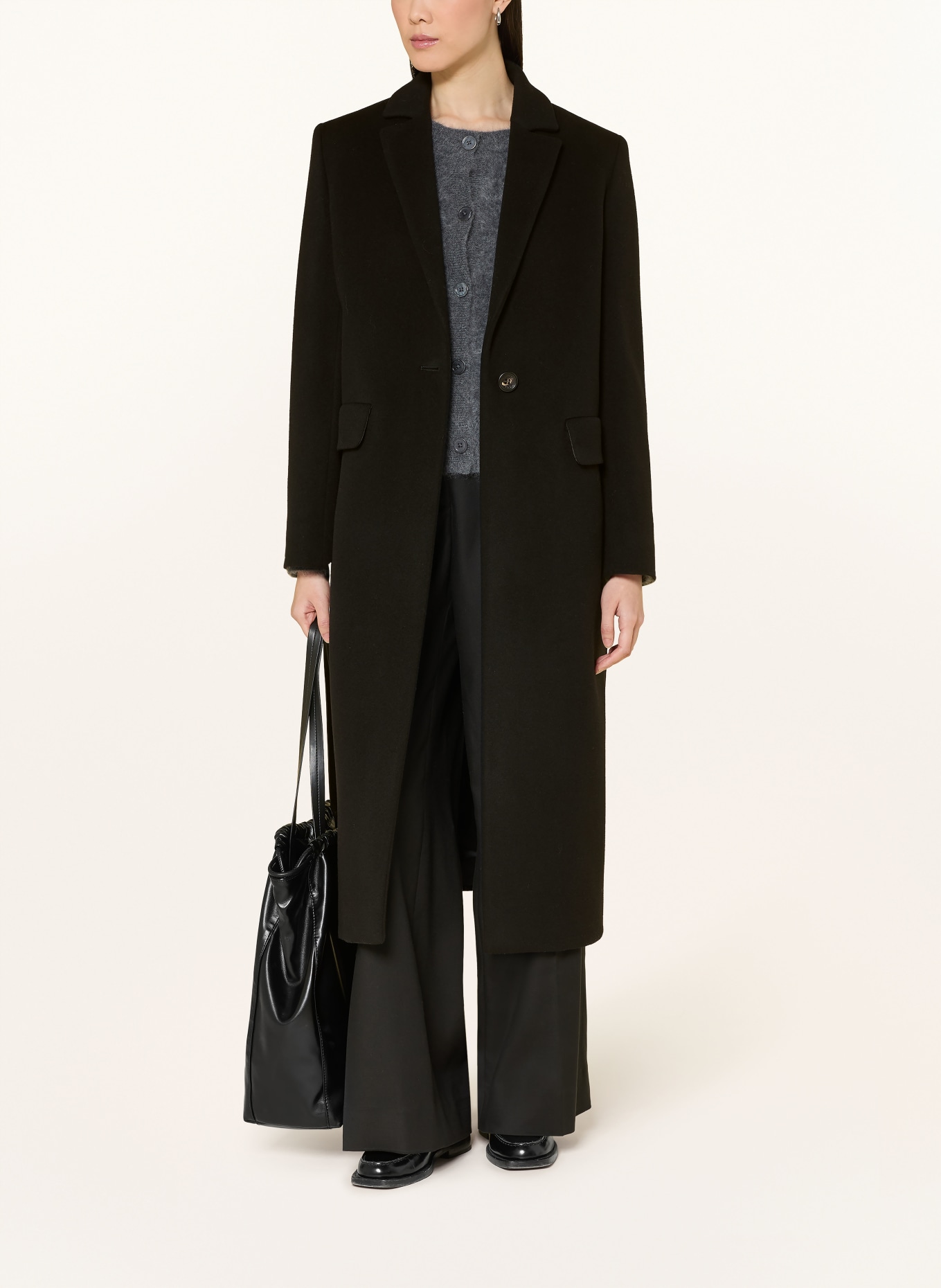CINZIA ROCCA Wollmantel: SCHWARZ