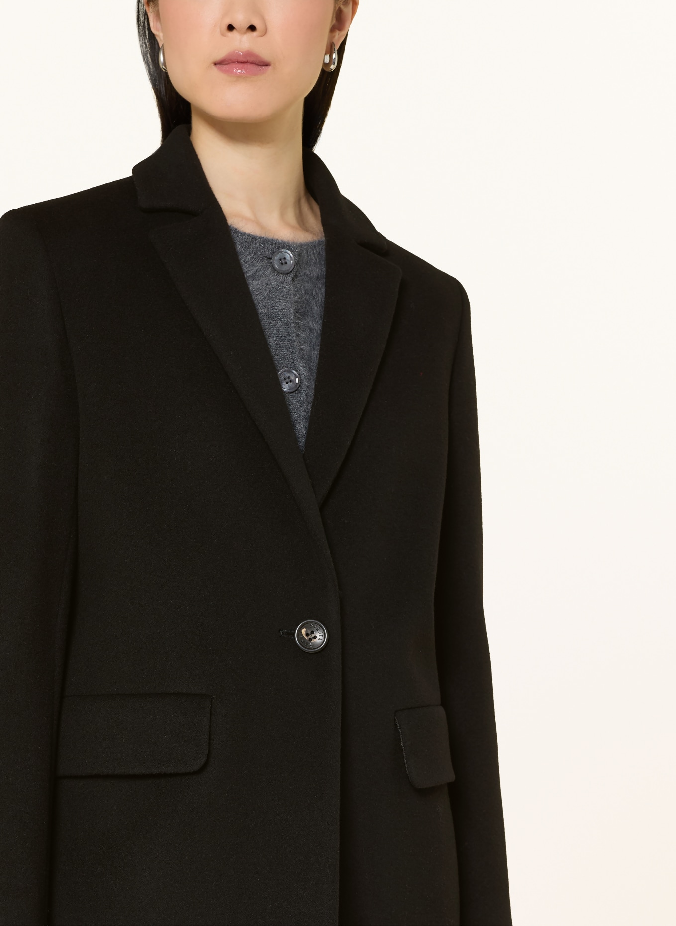 CINZIA ROCCA Wollmantel: SCHWARZ