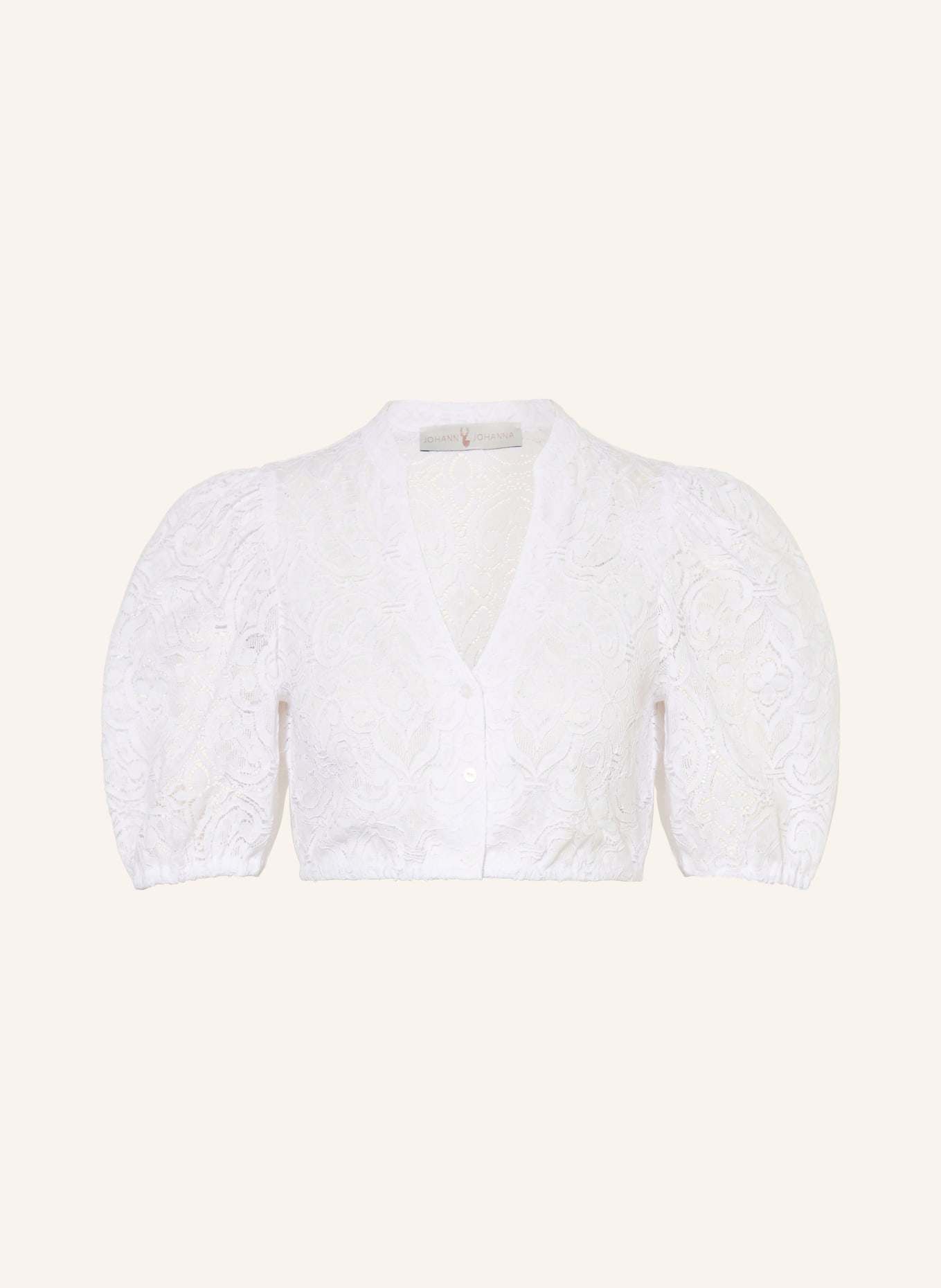Johann & Johanna Dirndlbluse aus Spitze: WEISS