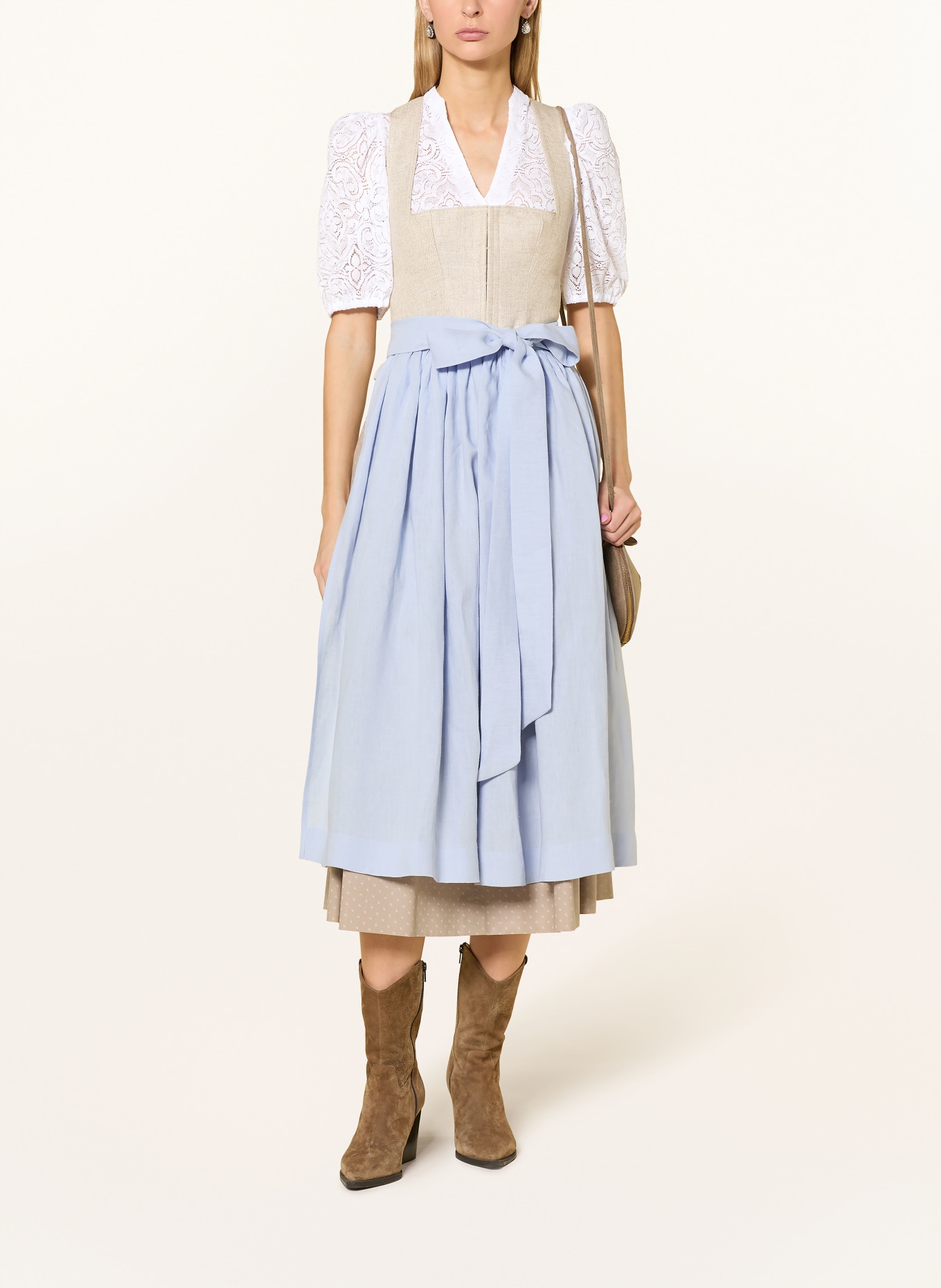 Johann & Johanna Dirndlbluse aus Spitze: WEISS