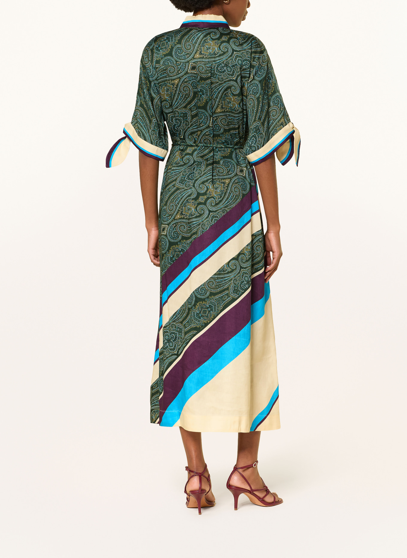 ALÉMAIS Hemdblusenkleid JONI: GRÜN / DUNKELGRÜN / TÜRKIS