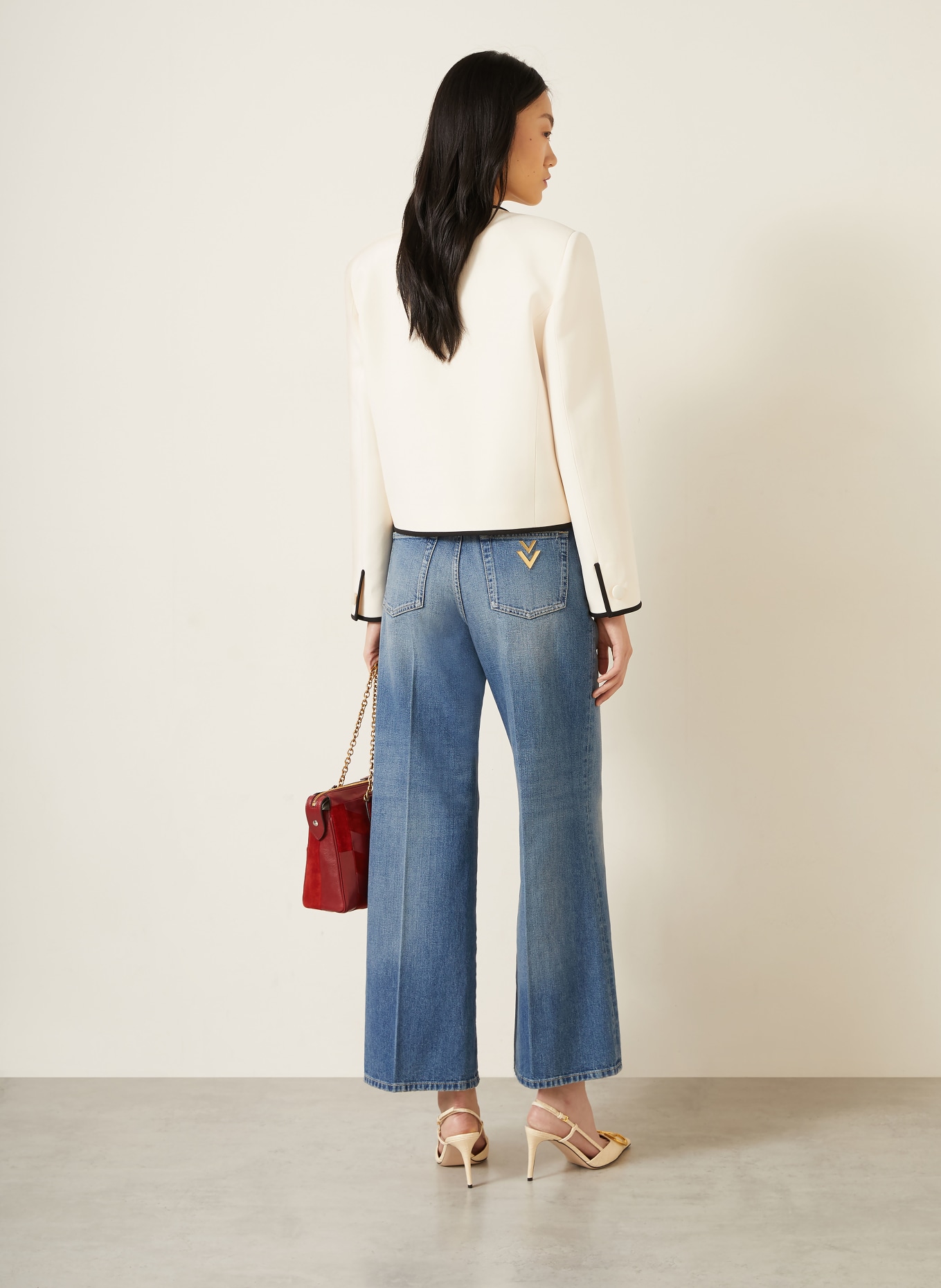VALENTINO Flared jeans: 558 MEDIUM BLUE DENIM