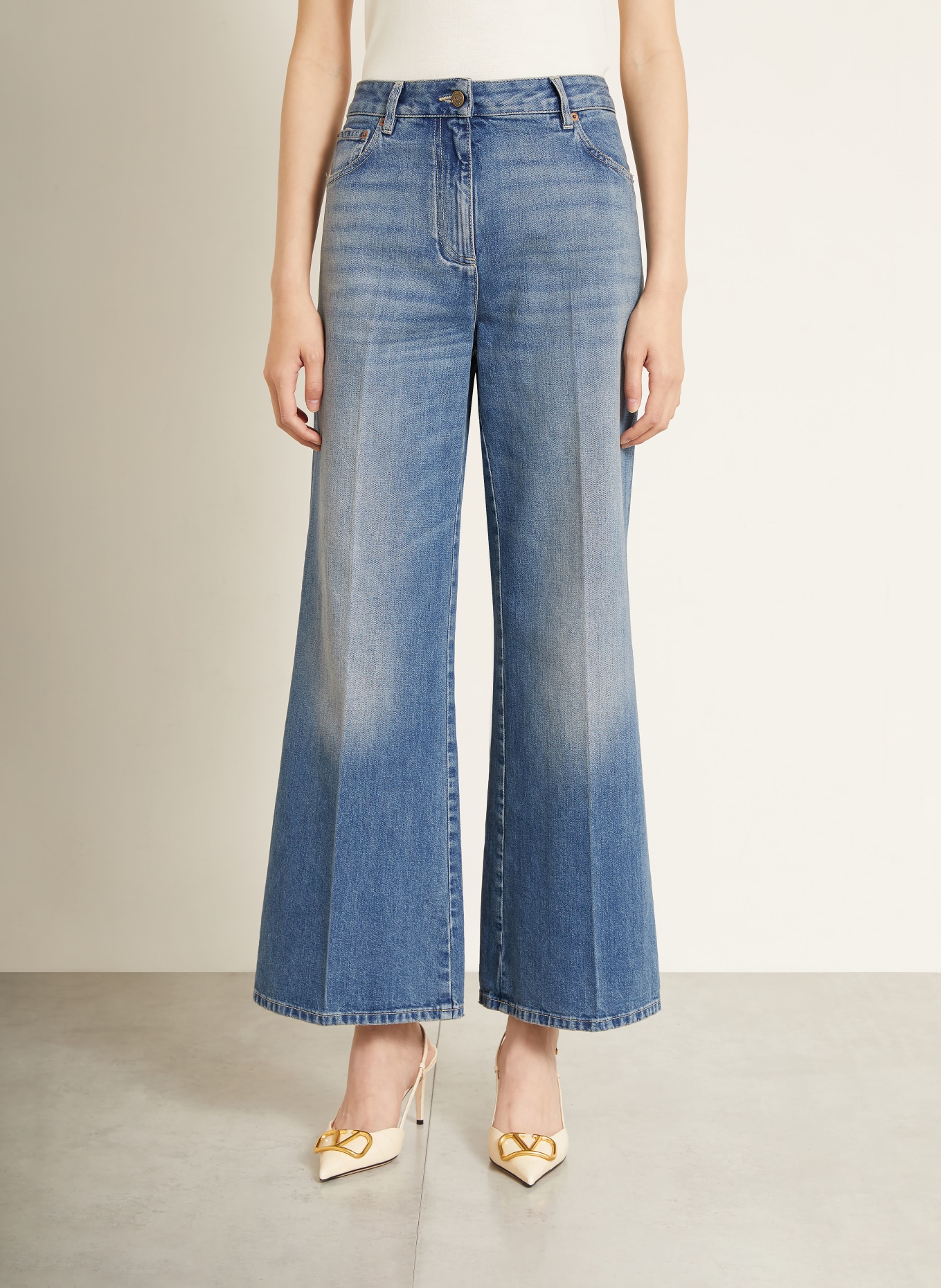 VALENTINO Flared jeans: 558 MEDIUM BLUE DENIM