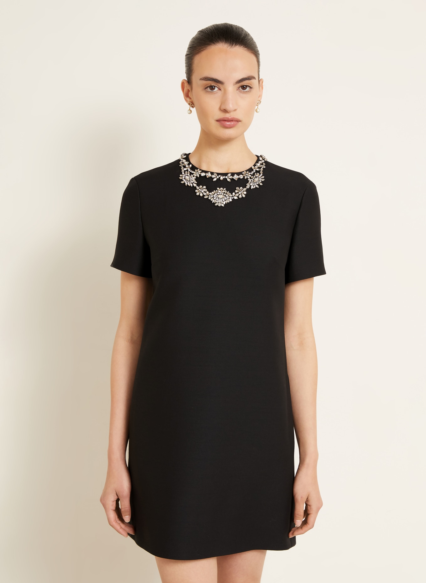 VALENTINO Dress with rhinestones: BLACK
