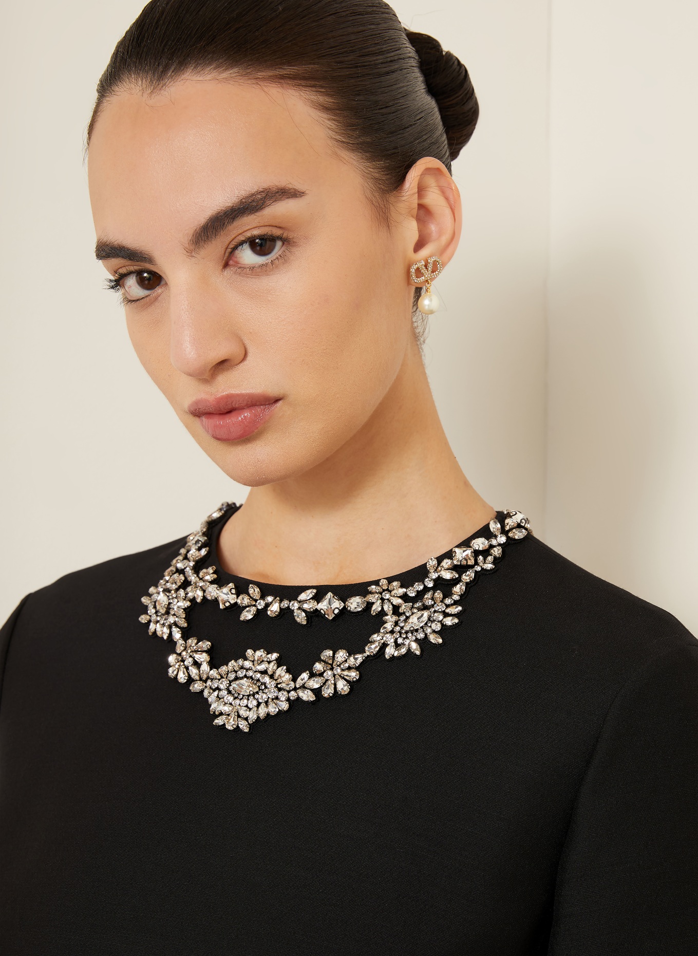 VALENTINO Dress with rhinestones: BLACK