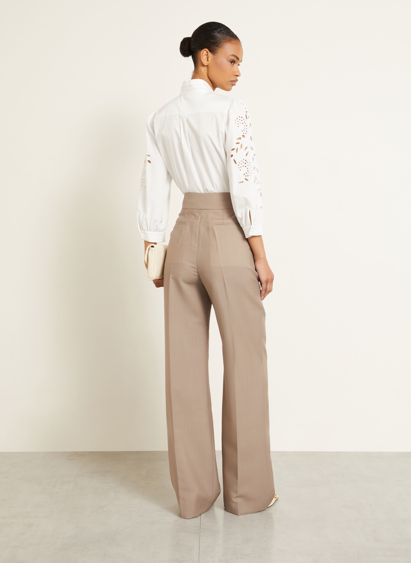 VALENTINO Marlene-broek met mohair: BEIGE