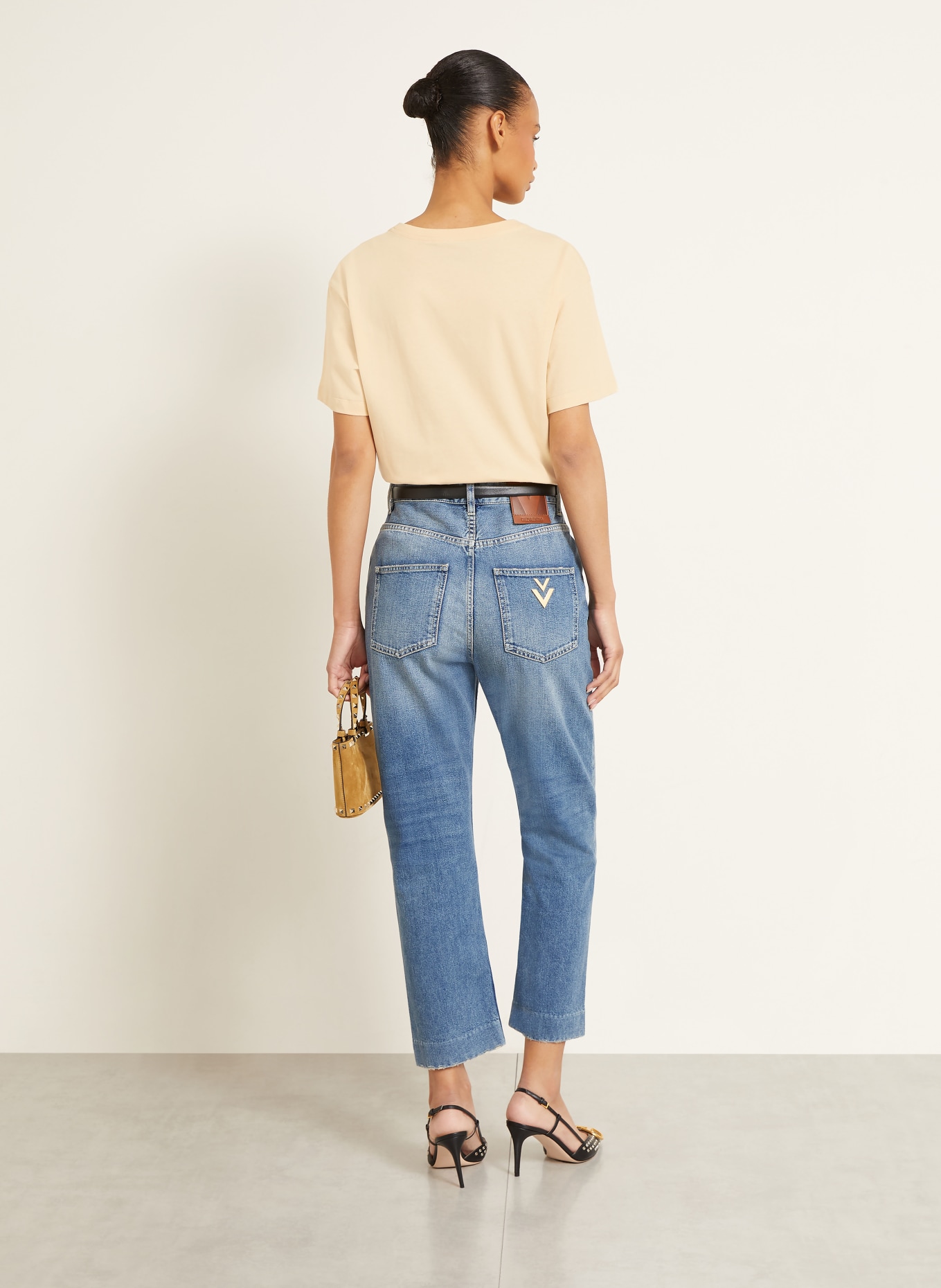 VALENTINO T-shirt PATTERN: BEIGE / NOIR