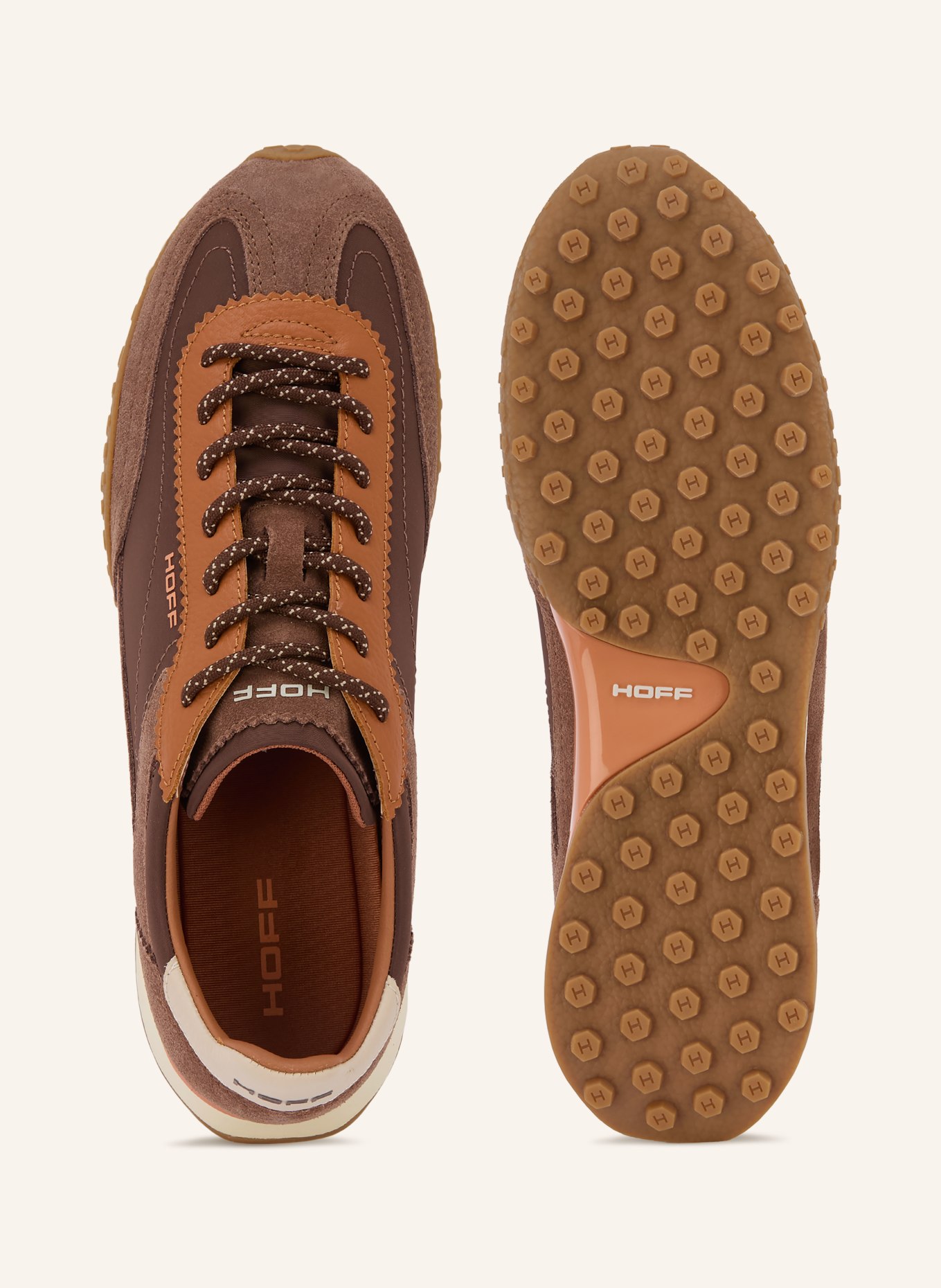 HOFF BRIDGE MKII Sneakers: DARK BROWN / COGNAC / ECRU