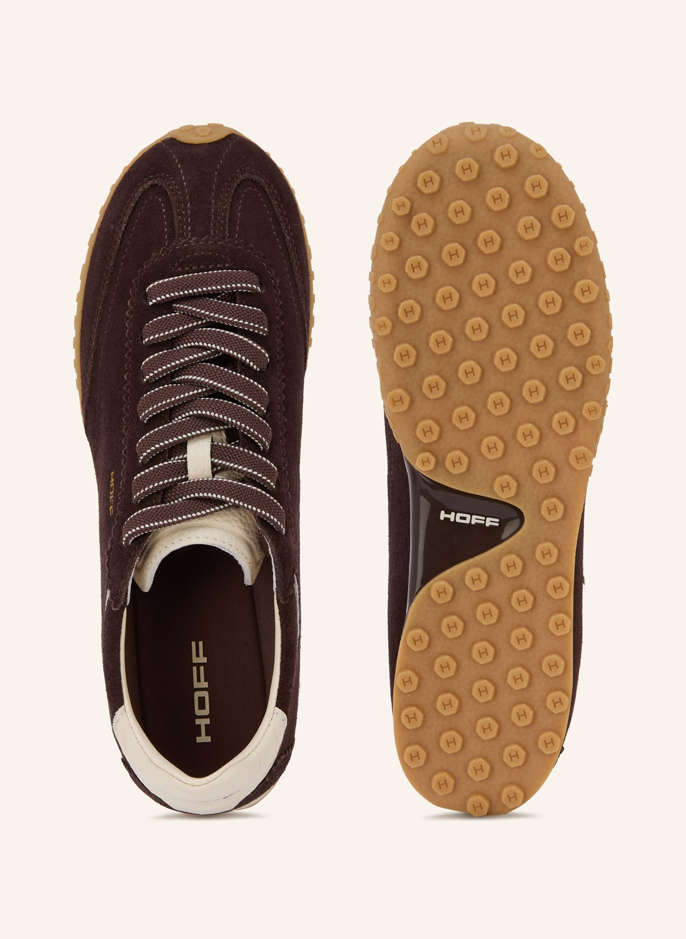 HOFF BRIDGE FL Sneakers: DARK BROWN / WHITE