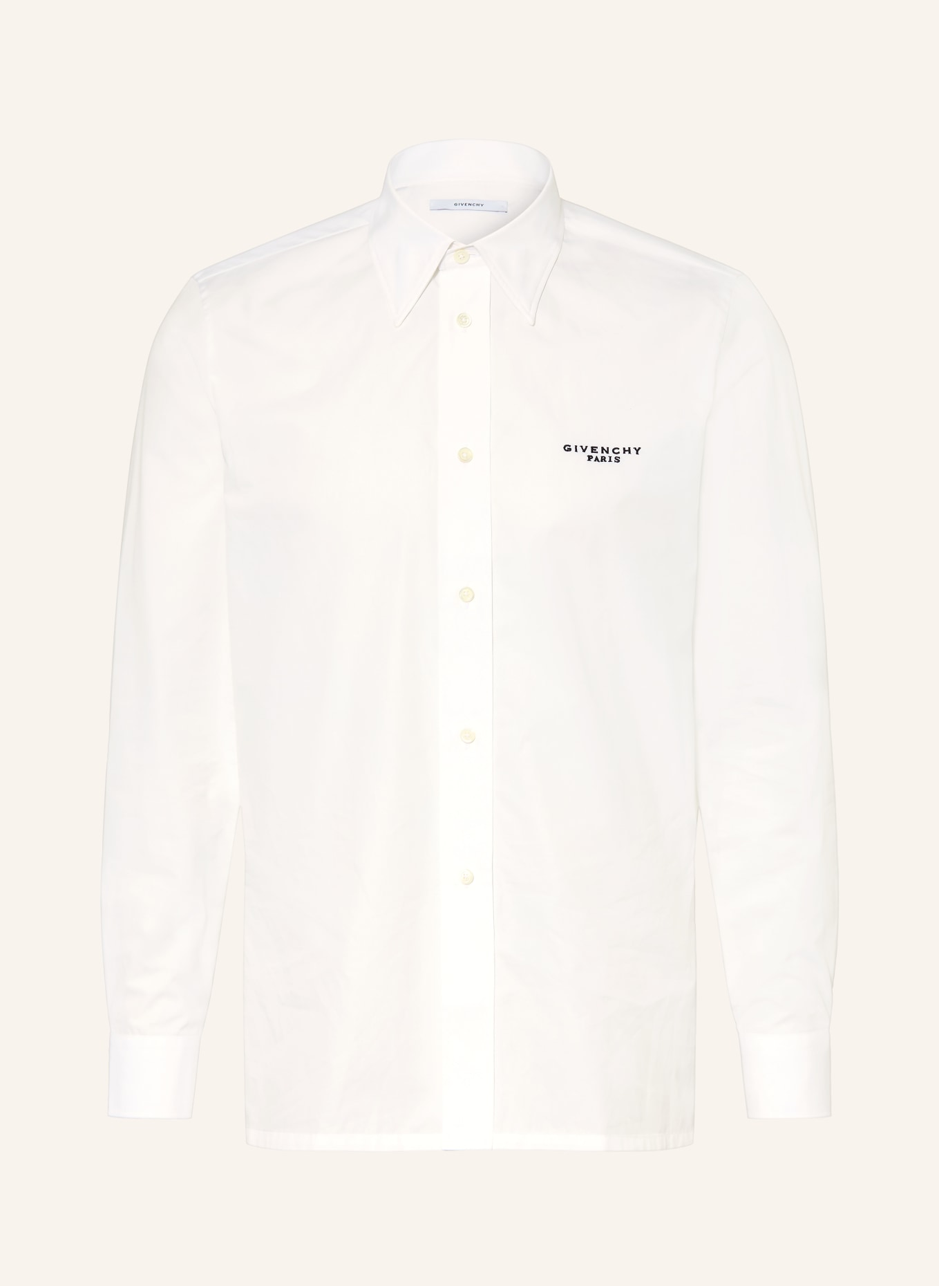 GIVENCHY Regular Fit Shirt: WHITE / BLACK