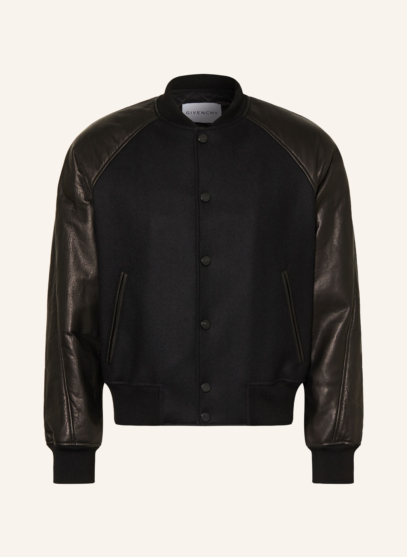 GIVENCHY Bomberka z mieszanki materiałów: CZARNY / BIAŁY