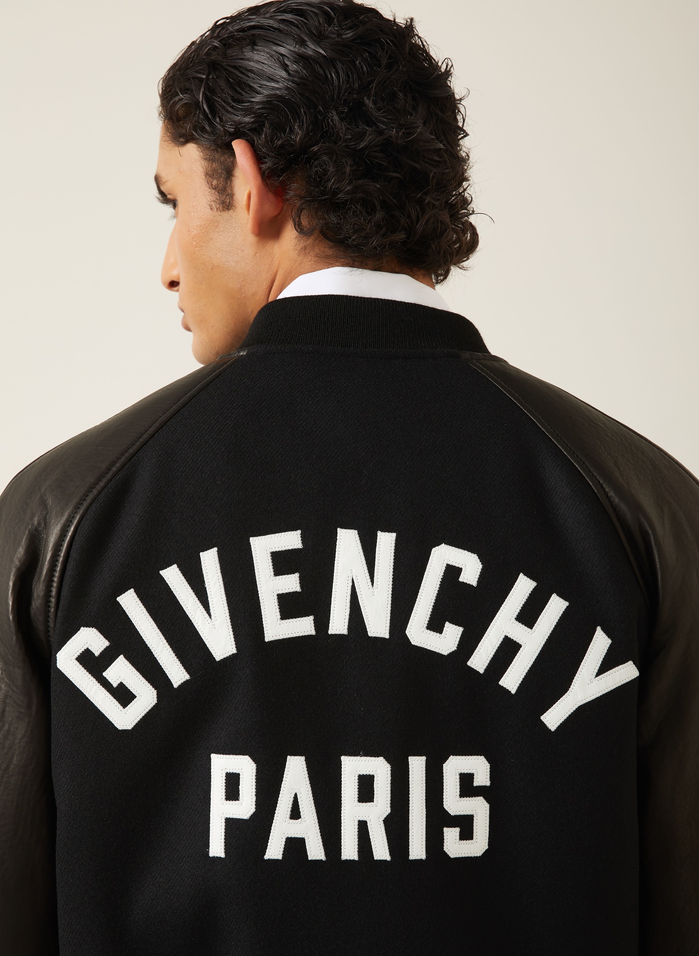 GIVENCHY Bomberka z mieszanki materiałów: CZARNY / BIAŁY