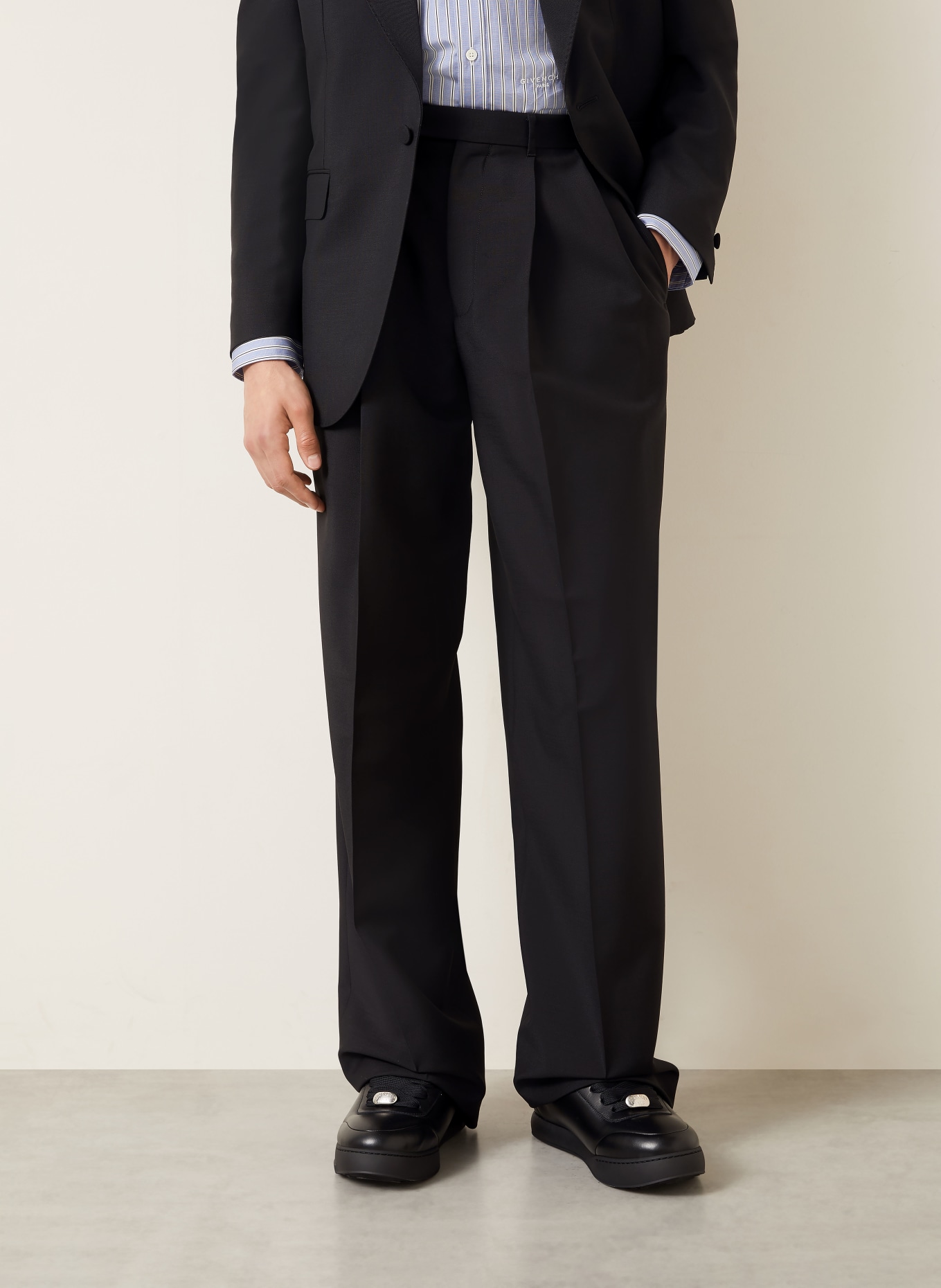 GIVENCHY Spodnie do garnituru o regularnym kroju: CZARNY