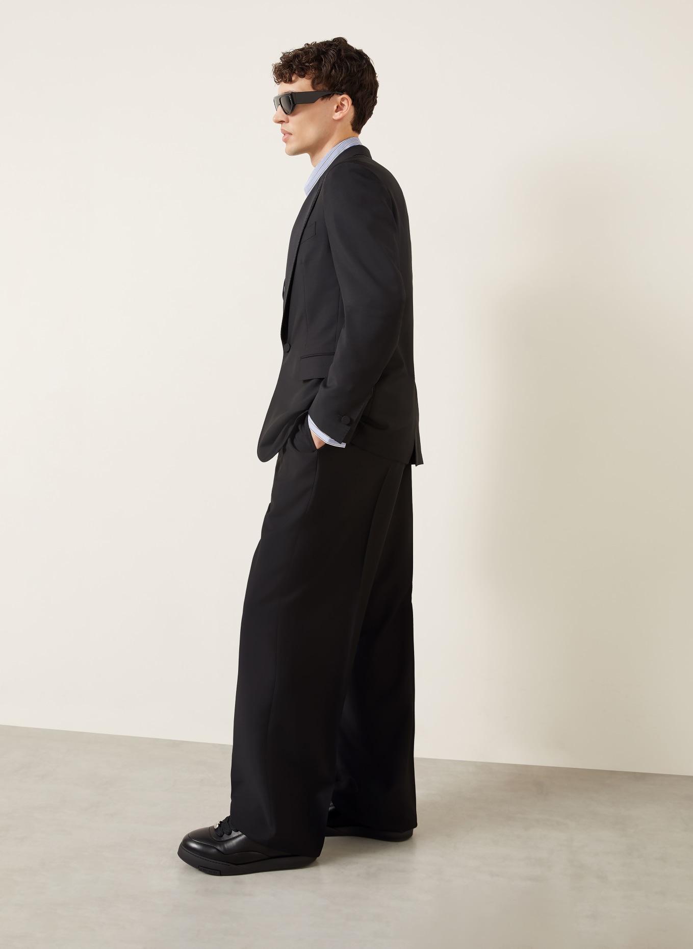GIVENCHY Spodnie do garnituru o regularnym kroju: CZARNY