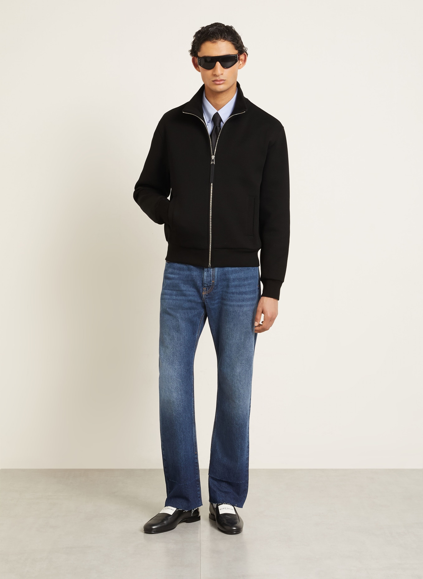 GIVENCHY Zip-up sweatshirt: BLACK
