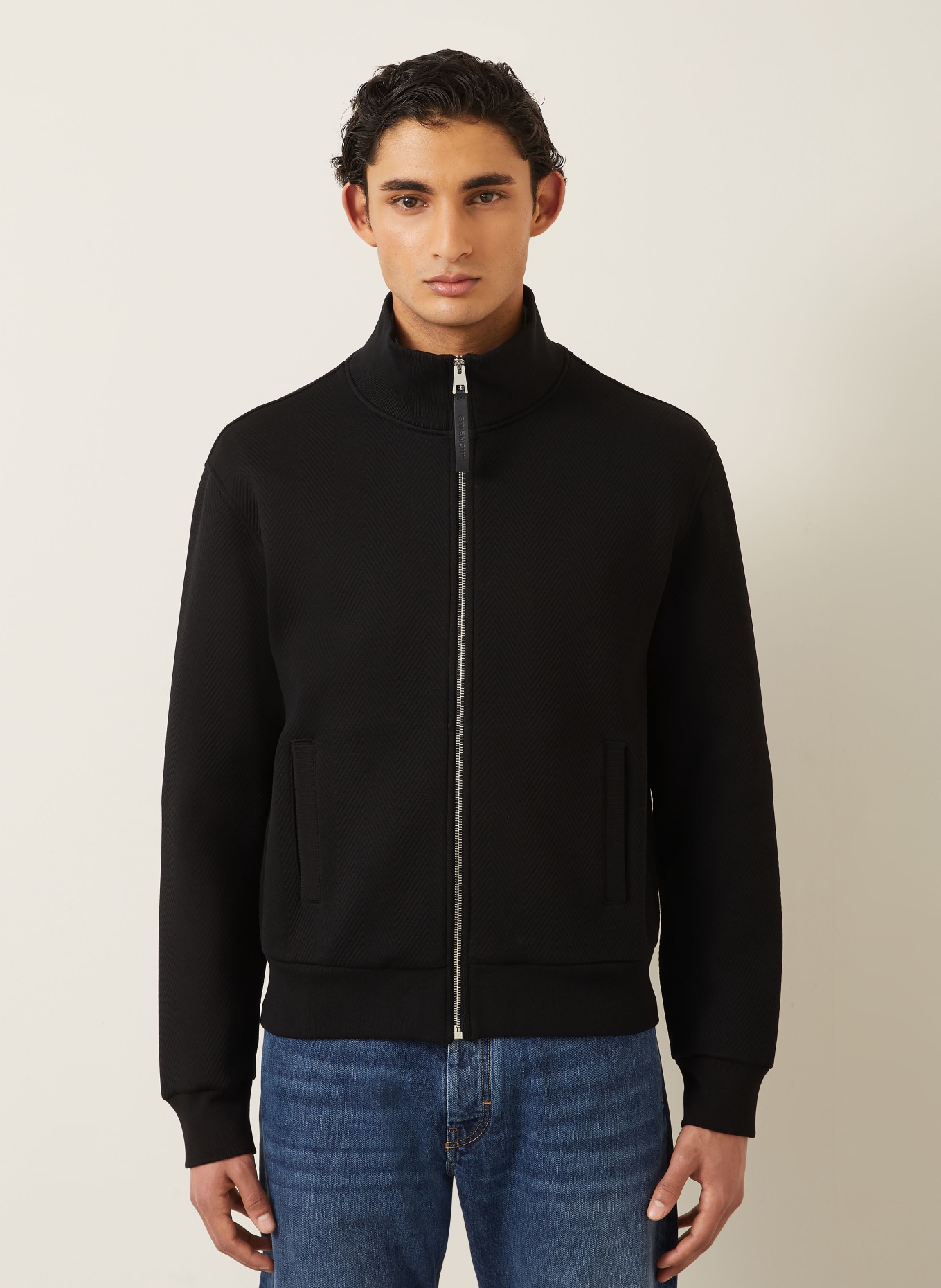 GIVENCHY Zip-up sweatshirt: BLACK