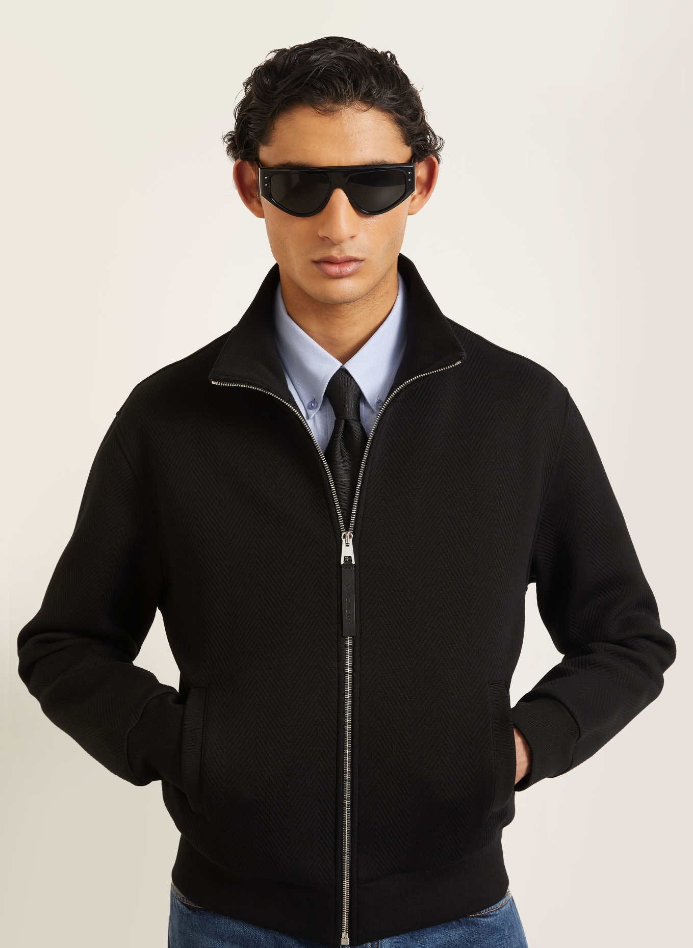 GIVENCHY Zip-up sweatshirt: BLACK
