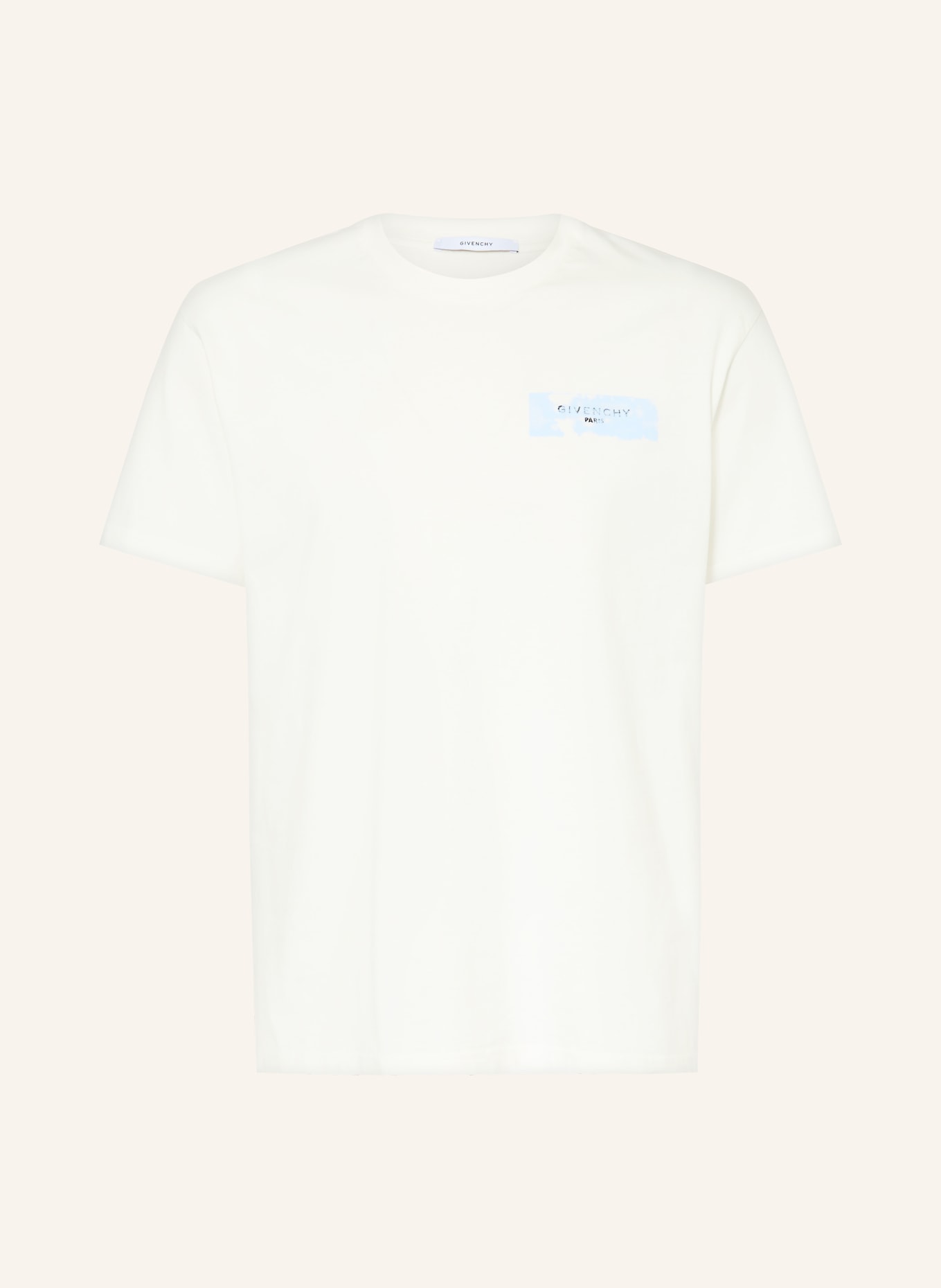 GIVENCHY T-shirt: ECRU / LIGHT BLUE