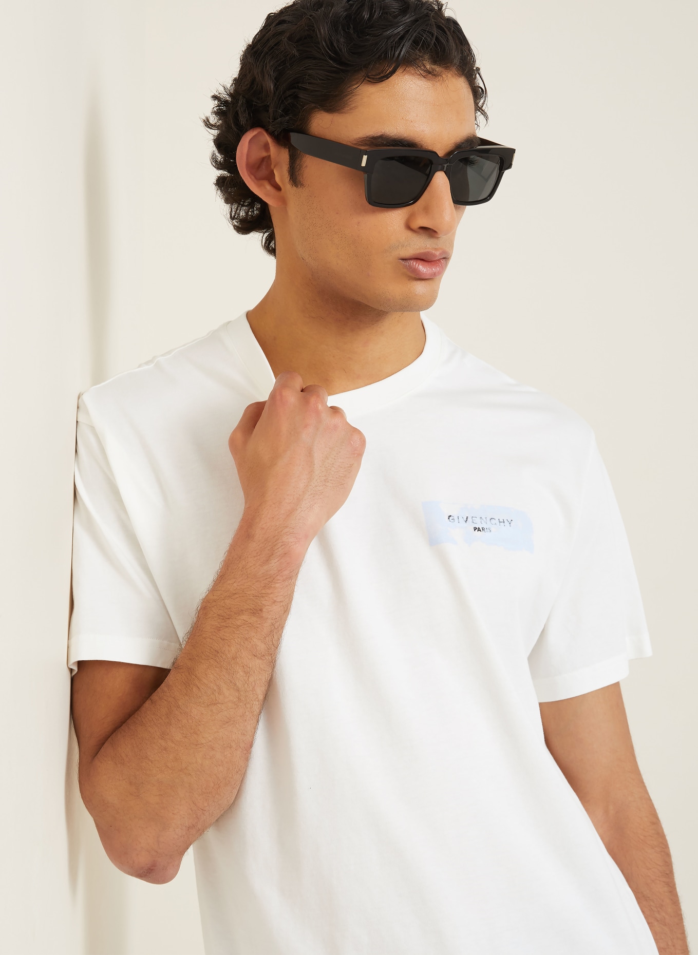 GIVENCHY T-shirt: ECRU / LIGHT BLUE