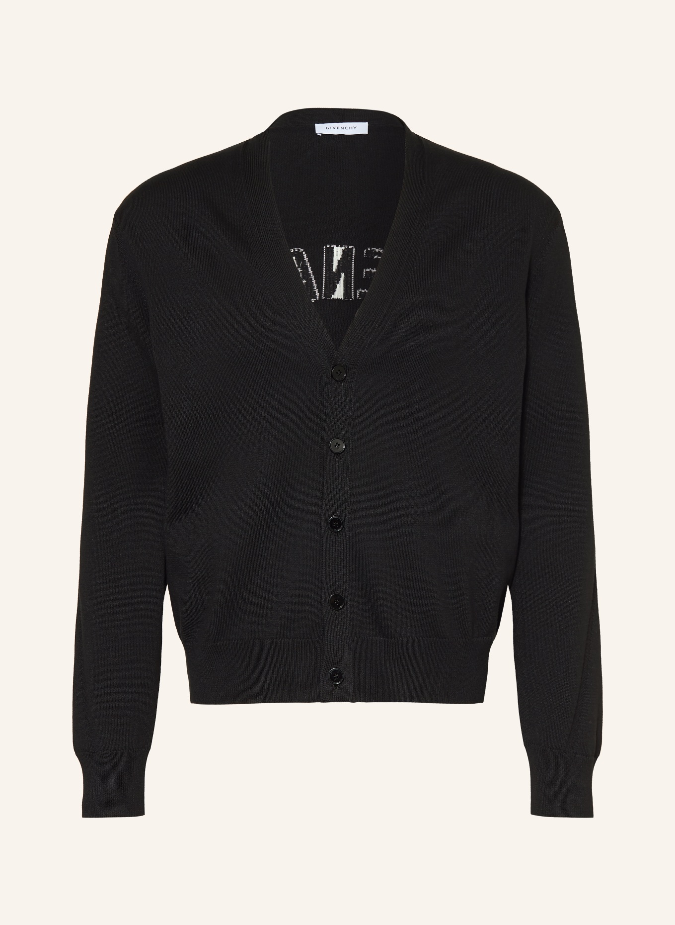 GIVENCHY Cardigan: BLACK / WHITE