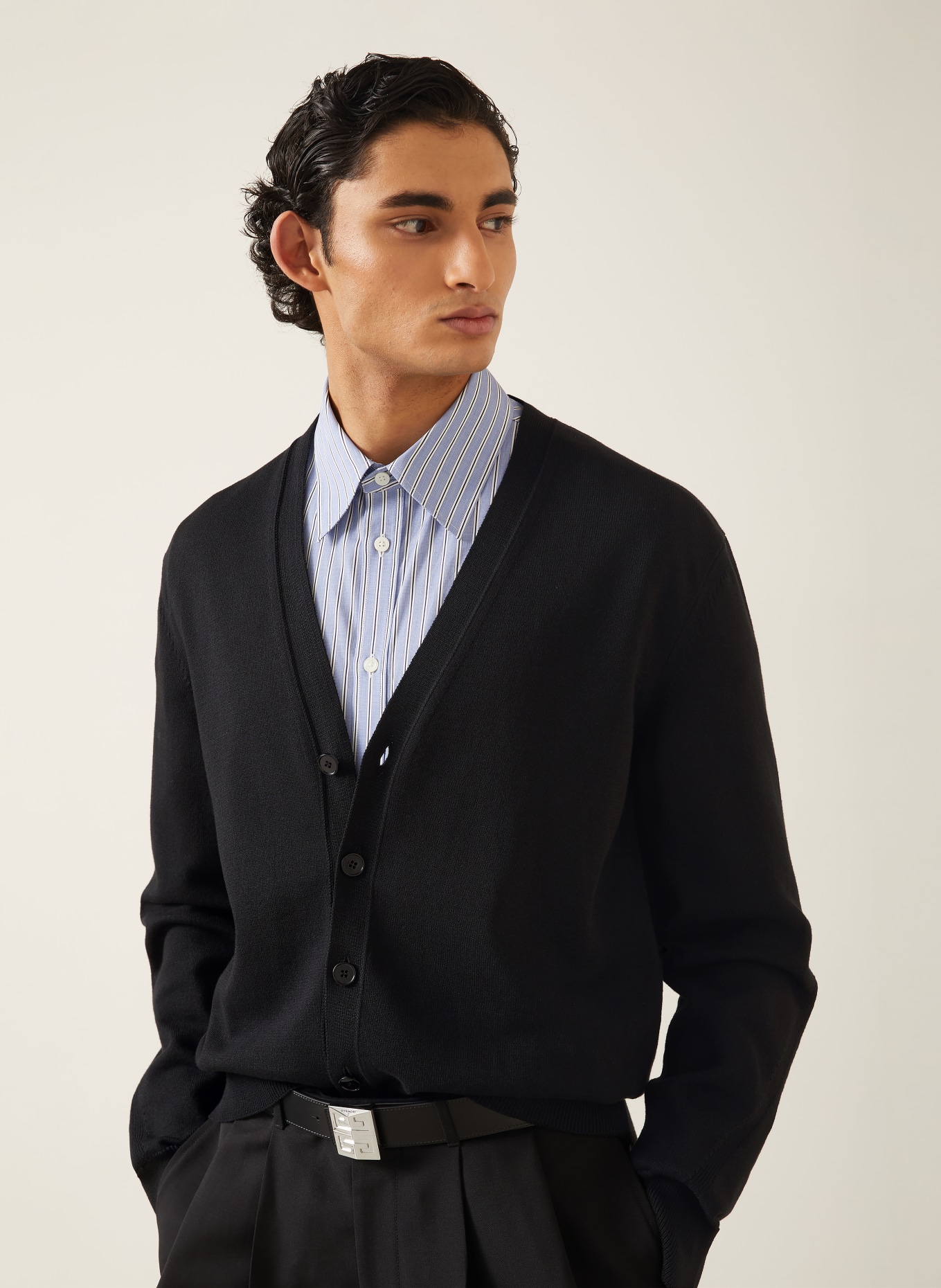 GIVENCHY Cardigan: BLACK / WHITE