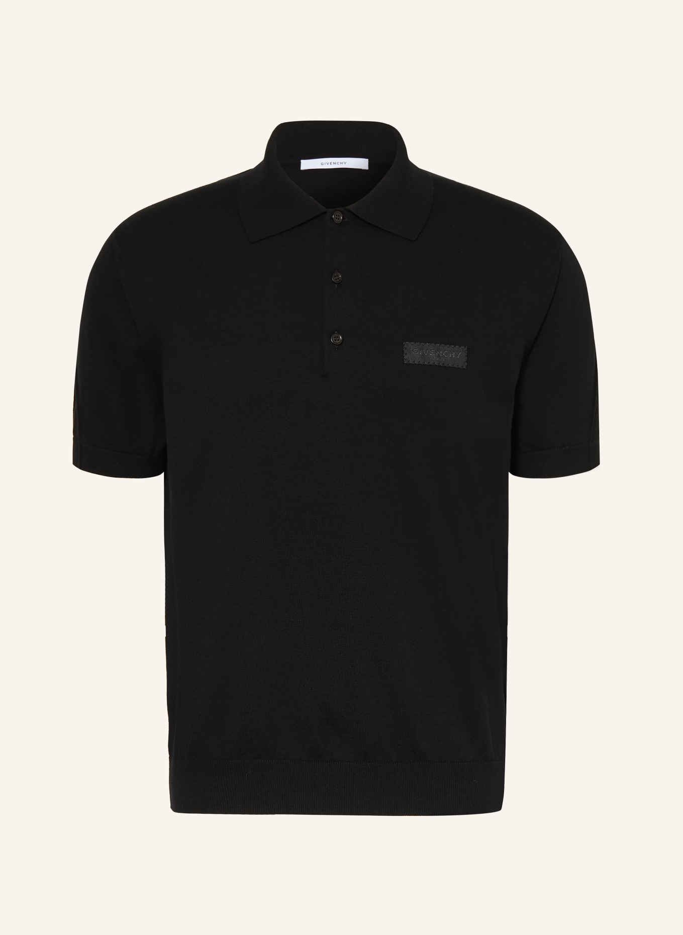 GIVENCHY Koszulka polo z jerseyu: CZARNY