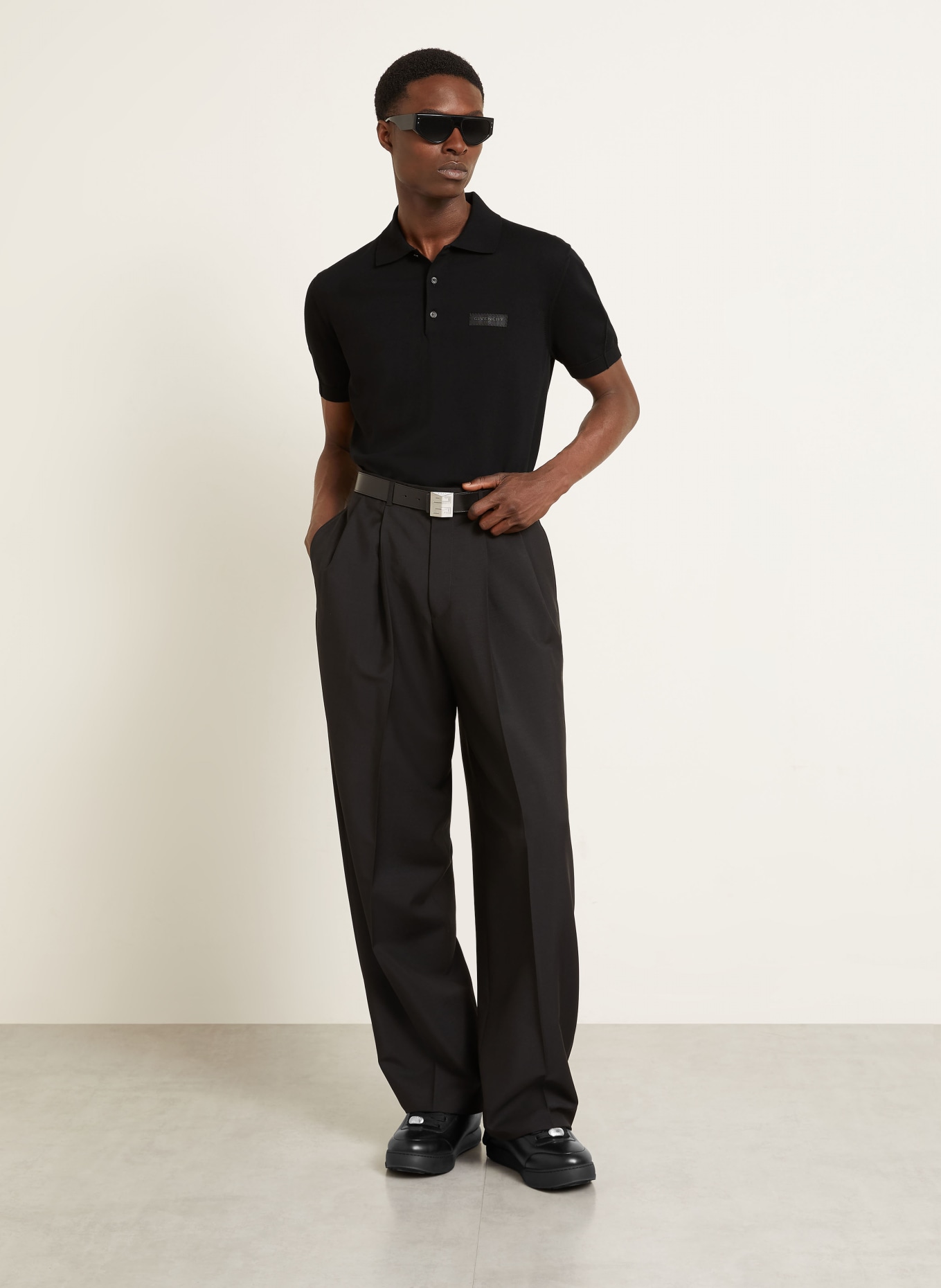 GIVENCHY Koszulka polo z jerseyu: CZARNY