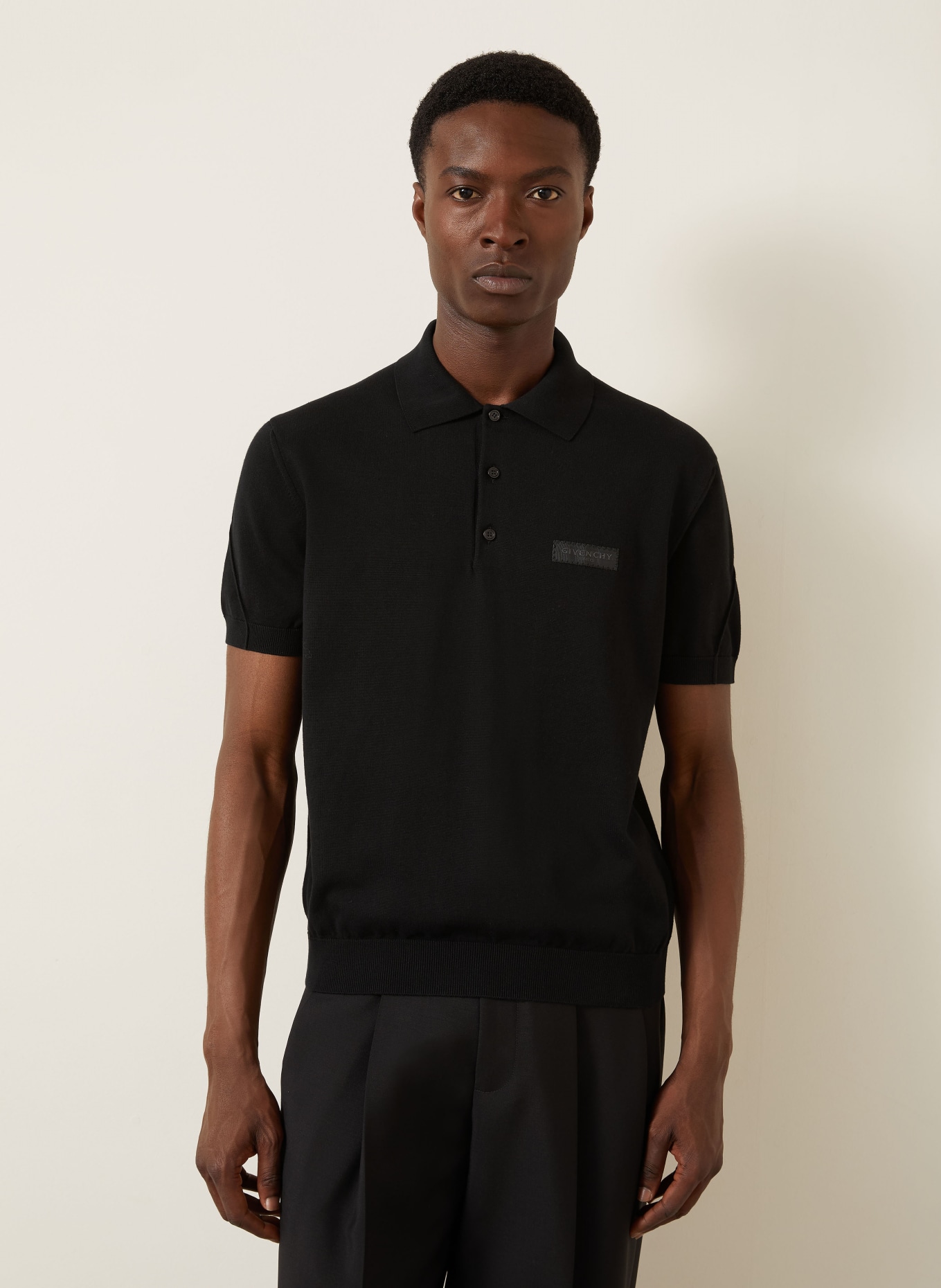 GIVENCHY Koszulka polo z jerseyu: CZARNY