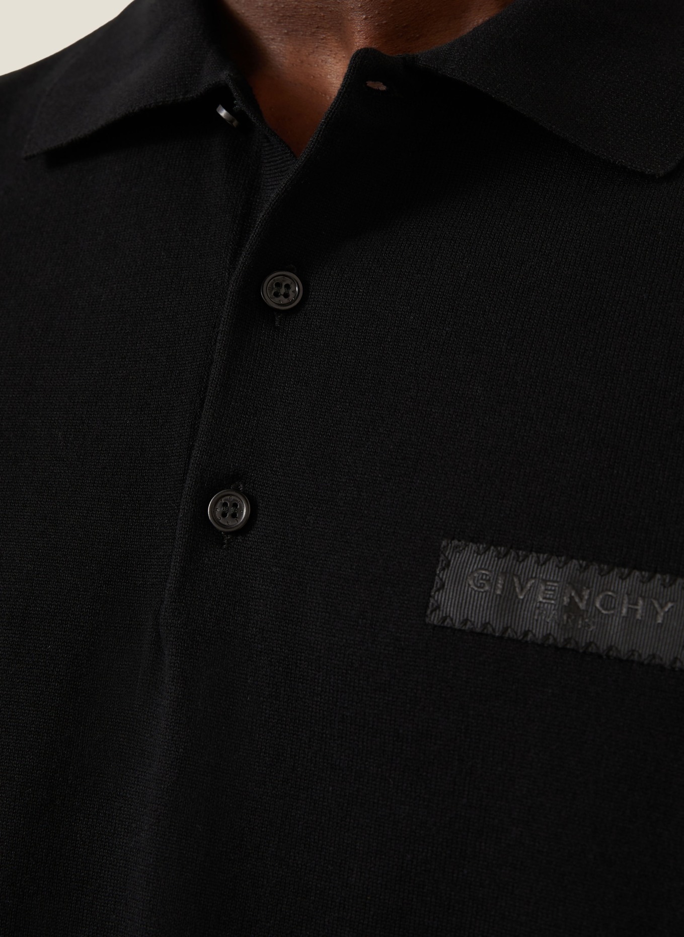 GIVENCHY Koszulka polo z jerseyu: CZARNY