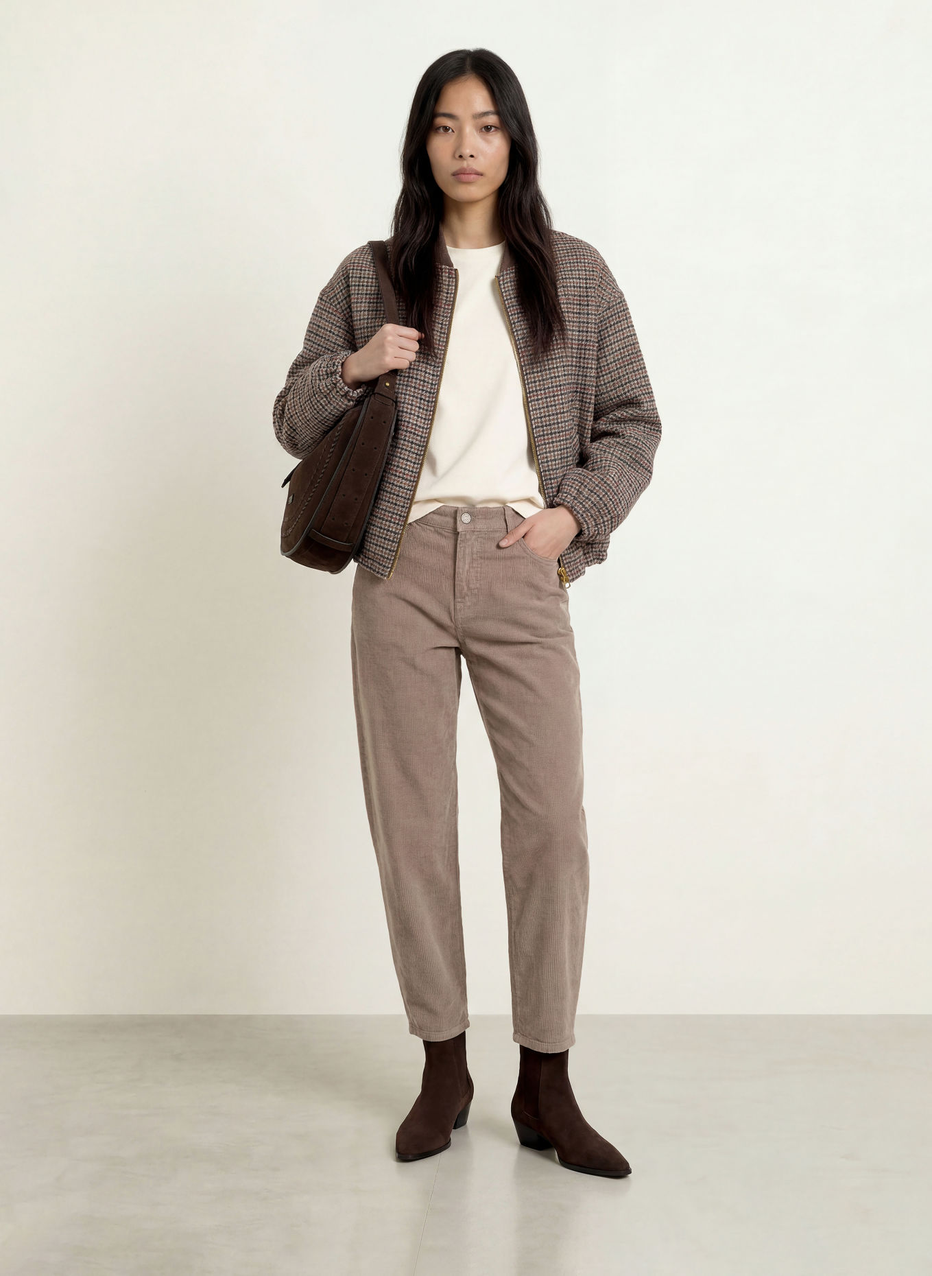 GANG Corduroy pants 94VIA: TAUPE