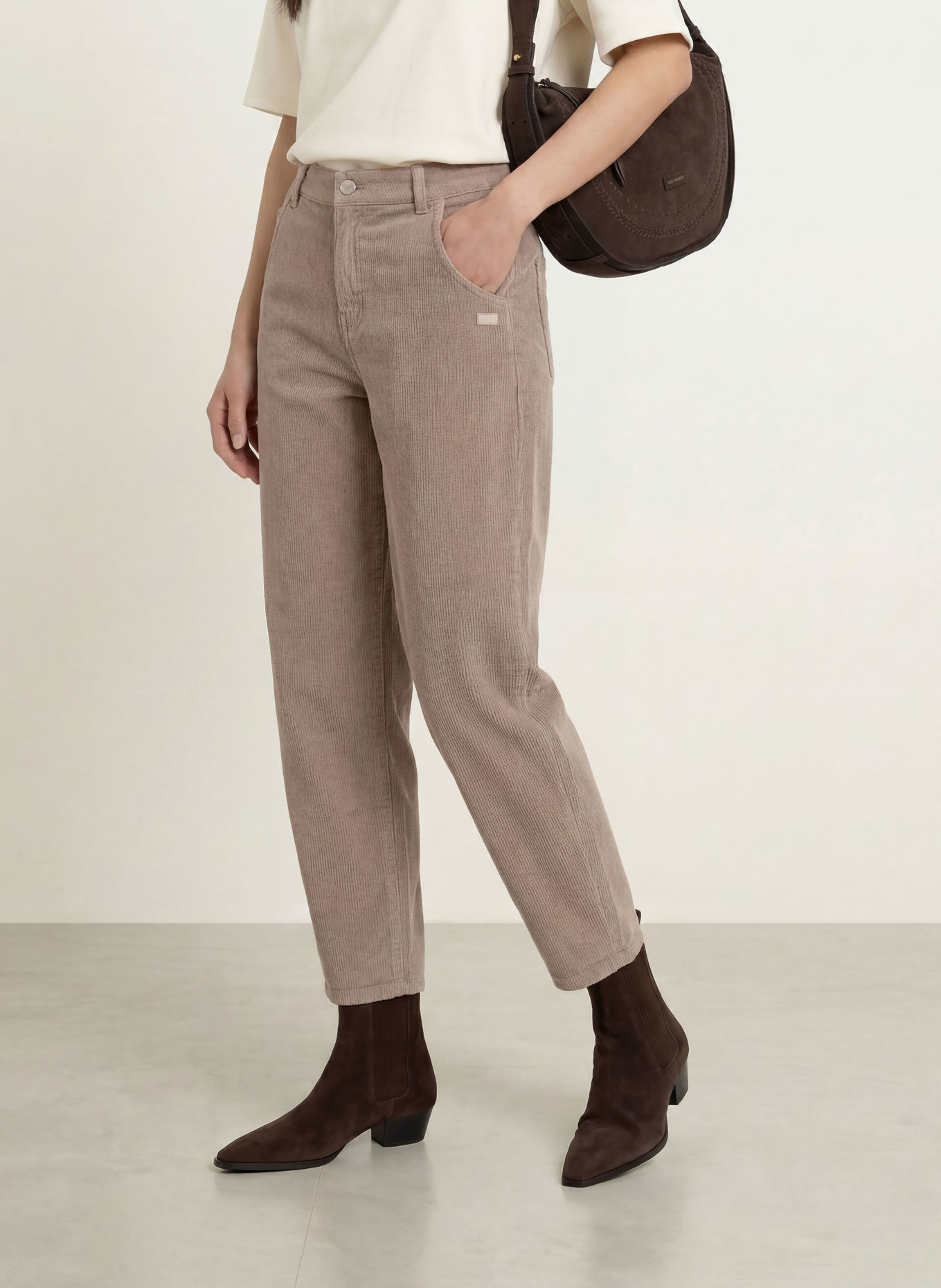 GANG Corduroy pants 94VIA: TAUPE