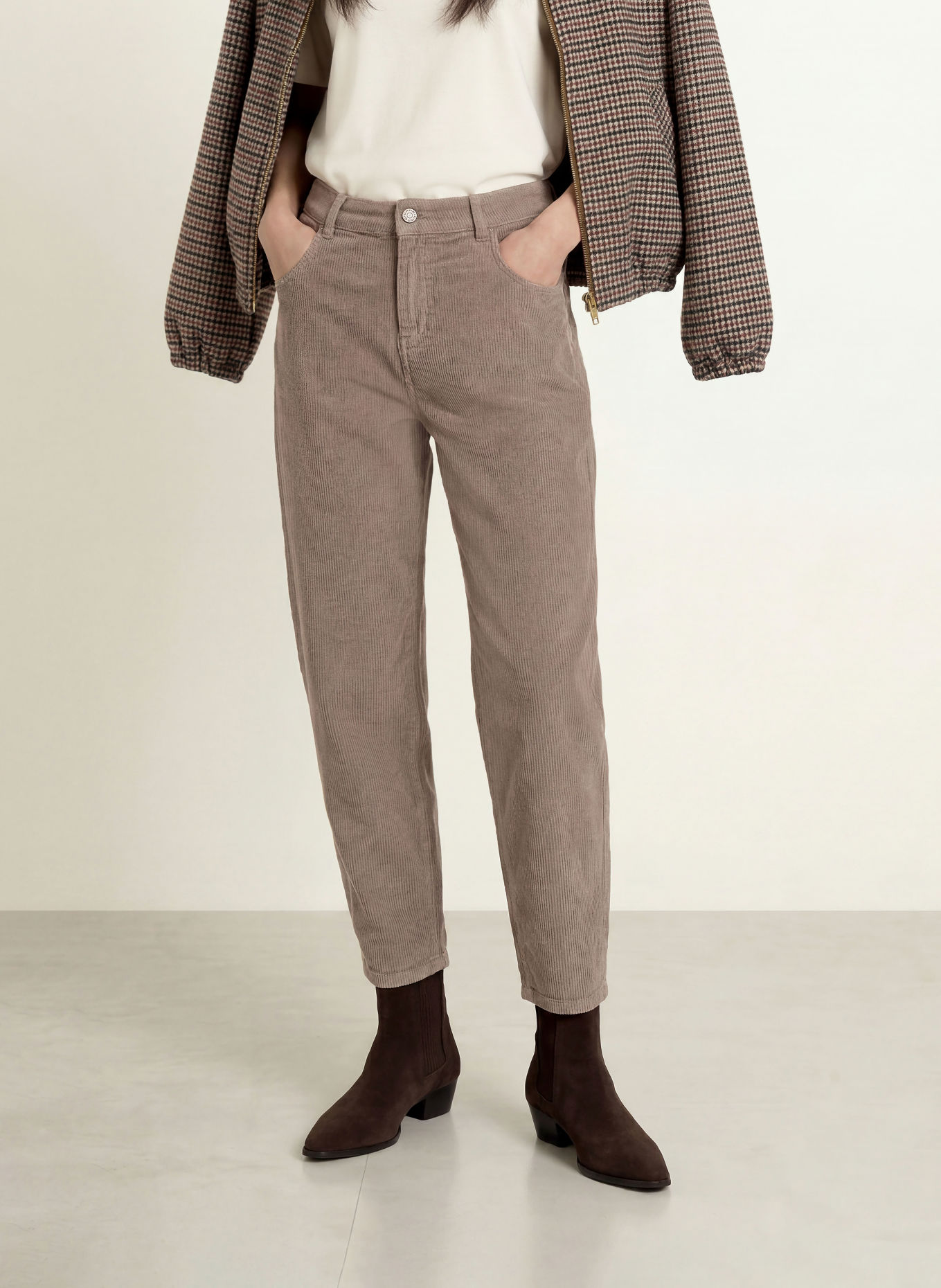 GANG Corduroy pants 94VIA: TAUPE