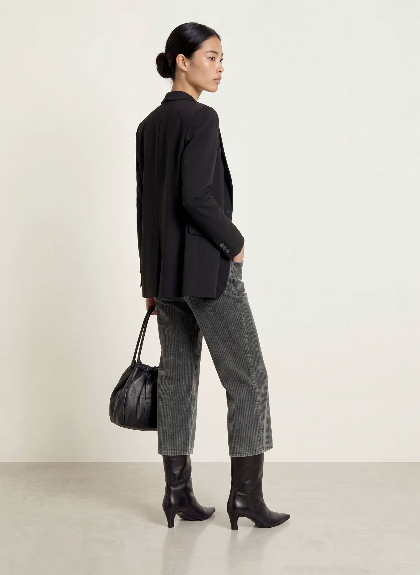 GANG Pantalon style jupe-culotte 94CAROL: GRIS FONCÉ / GRIS
