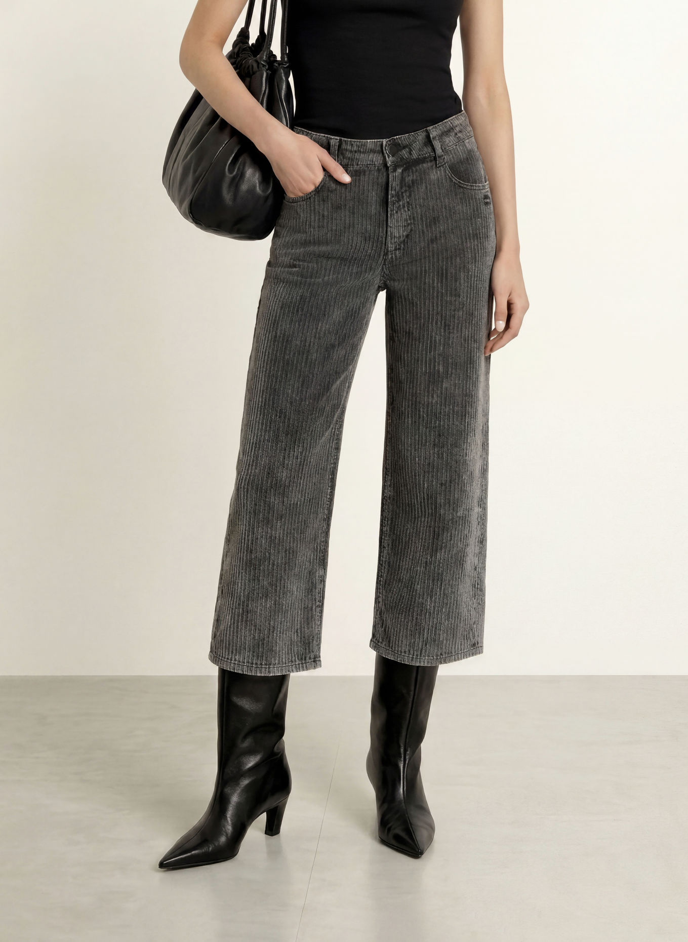 GANG Pantalon style jupe-culotte 94CAROL: GRIS FONCÉ / GRIS