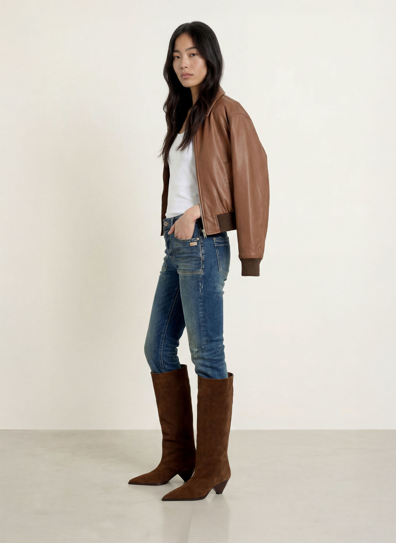 GANG Boyfriend jeans 94NICA WORKER: 7920 dusty mid blue
