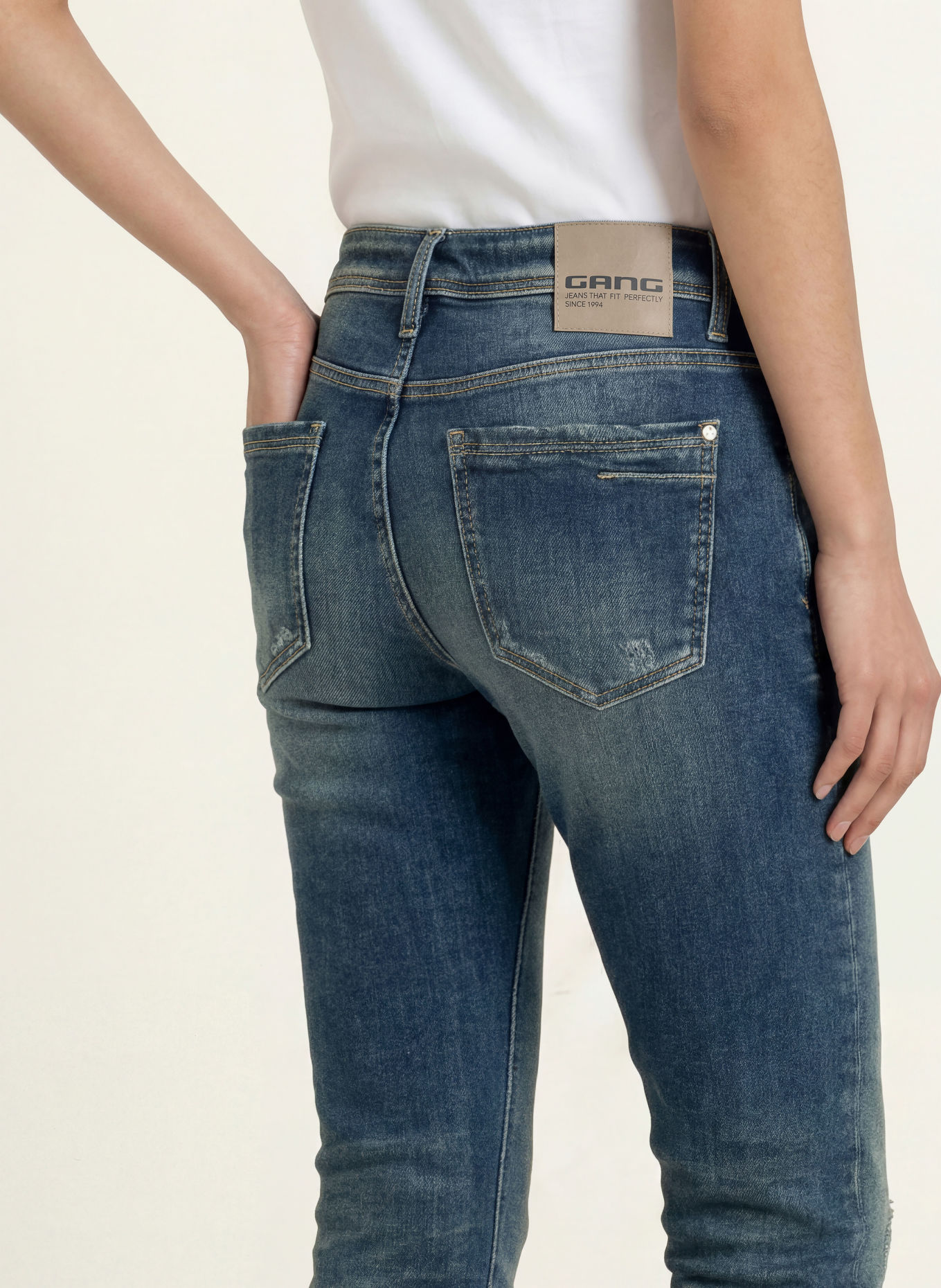 GANG Boyfriend jeans 94NICA WORKER: 7920 dusty mid blue