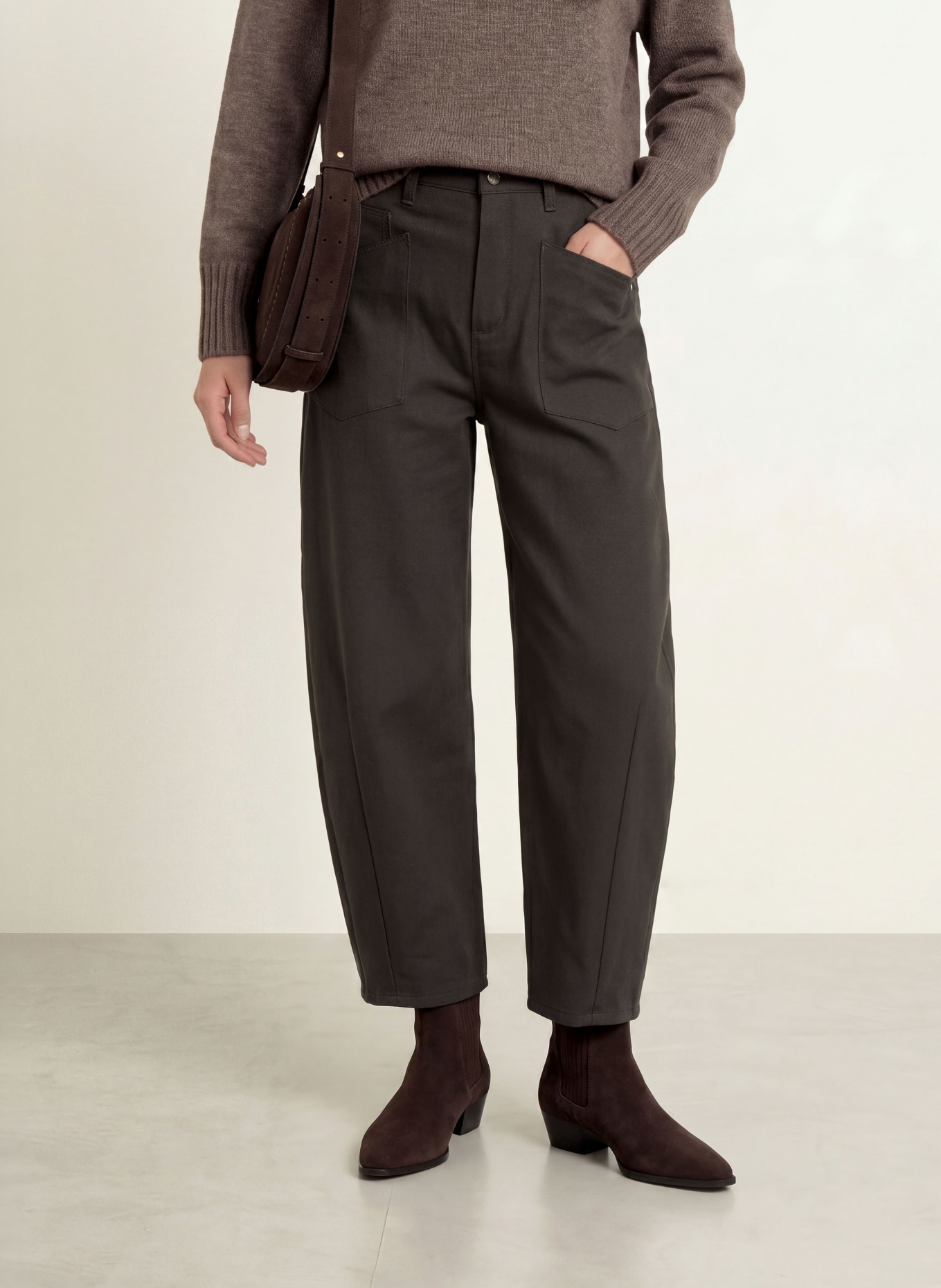 GANG Pantaloni 7/8 94ODINA: MARO ÎNCHIS