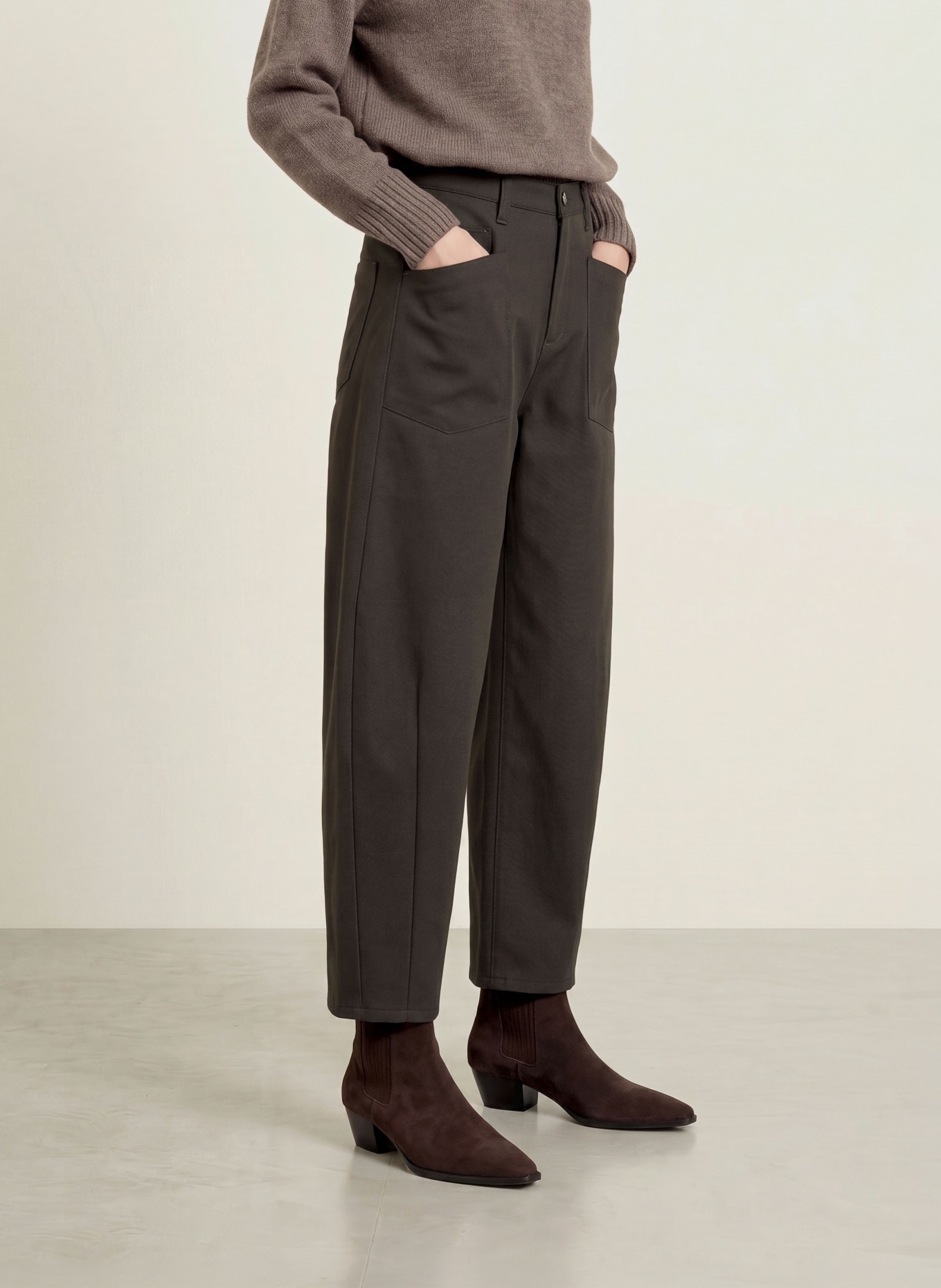 GANG Pantaloni 7/8 94ODINA: MARO ÎNCHIS