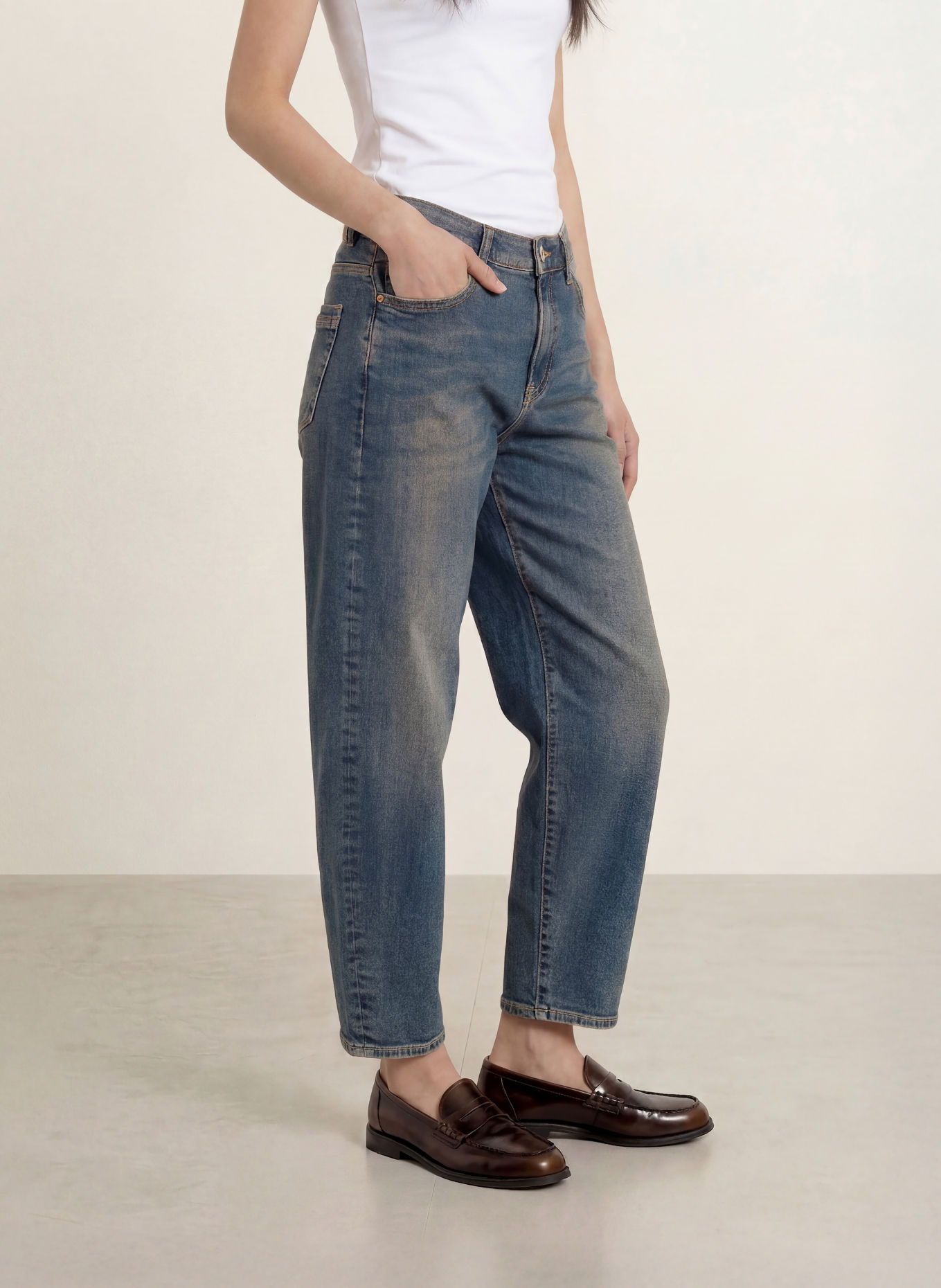 GANG Barrel jeans 94IDA: 7820 brown tinted