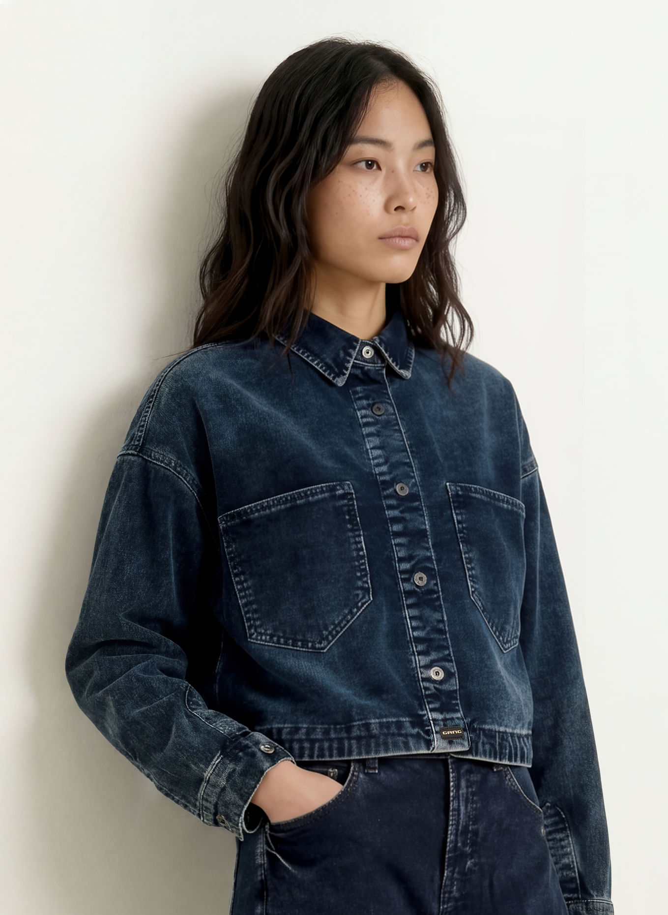 GANG Corduroy Overjacket 94LUNA: 7789 dark blue used