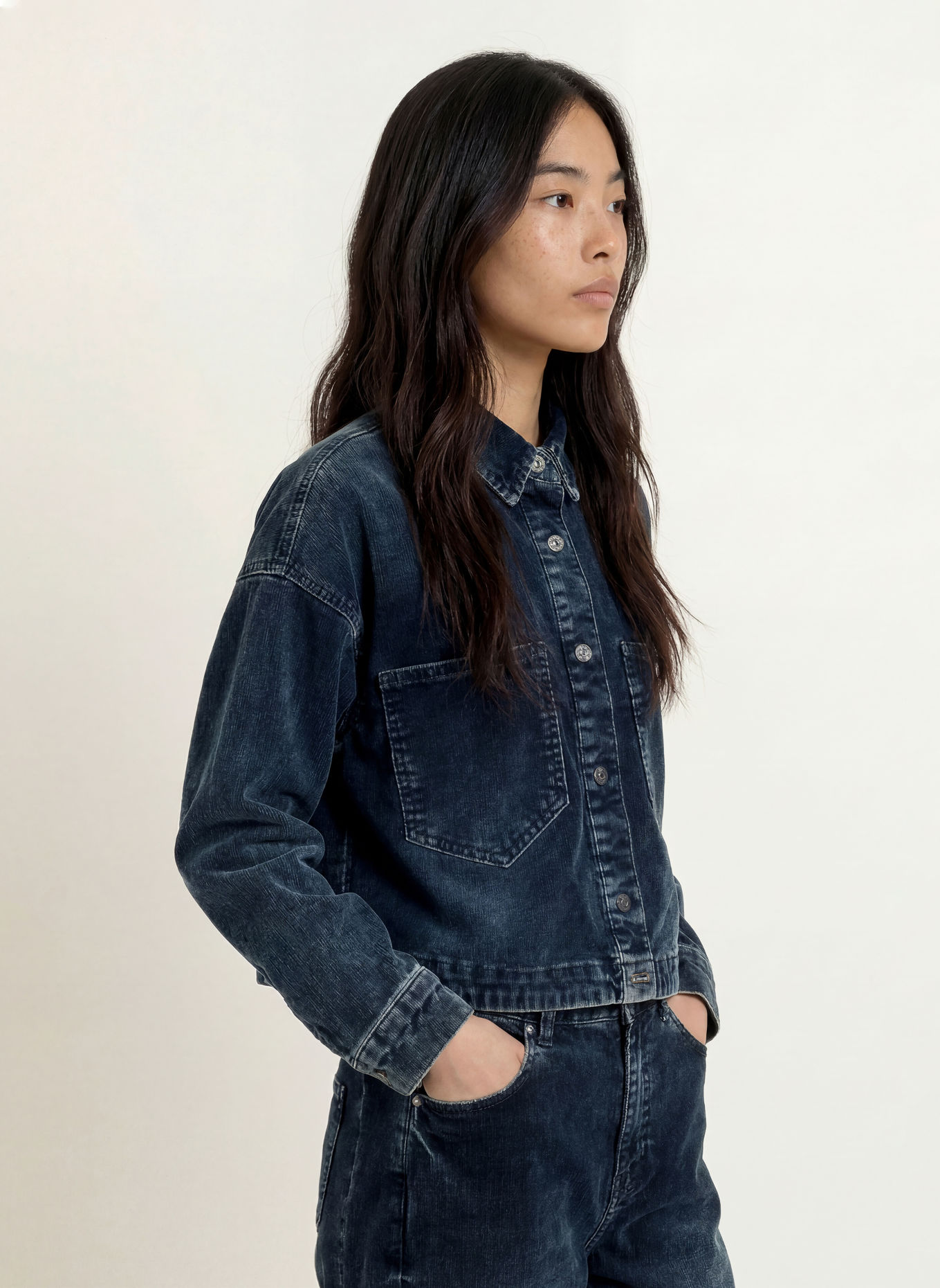 GANG Corduroy Overjacket 94LUNA: 7789 dark blue used