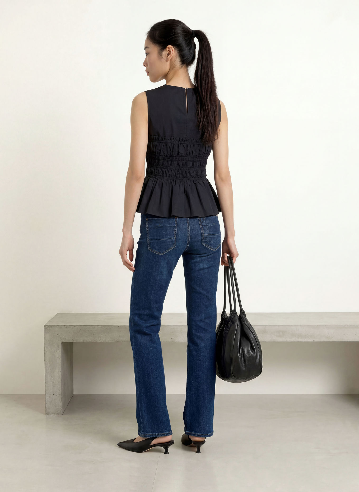 GANG Wide leg jeans 94AMELIE: 7765 simply dark blue