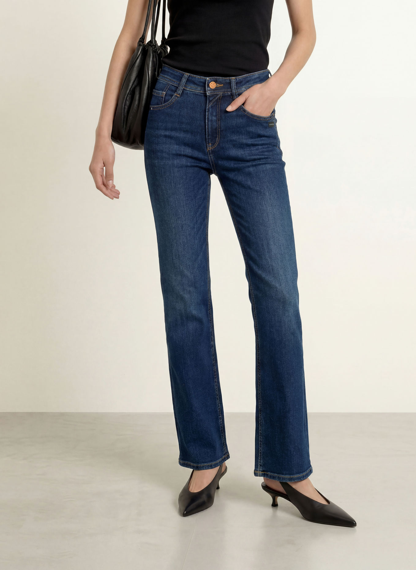 GANG Wide leg jeans 94AMELIE: 7765 simply dark blue