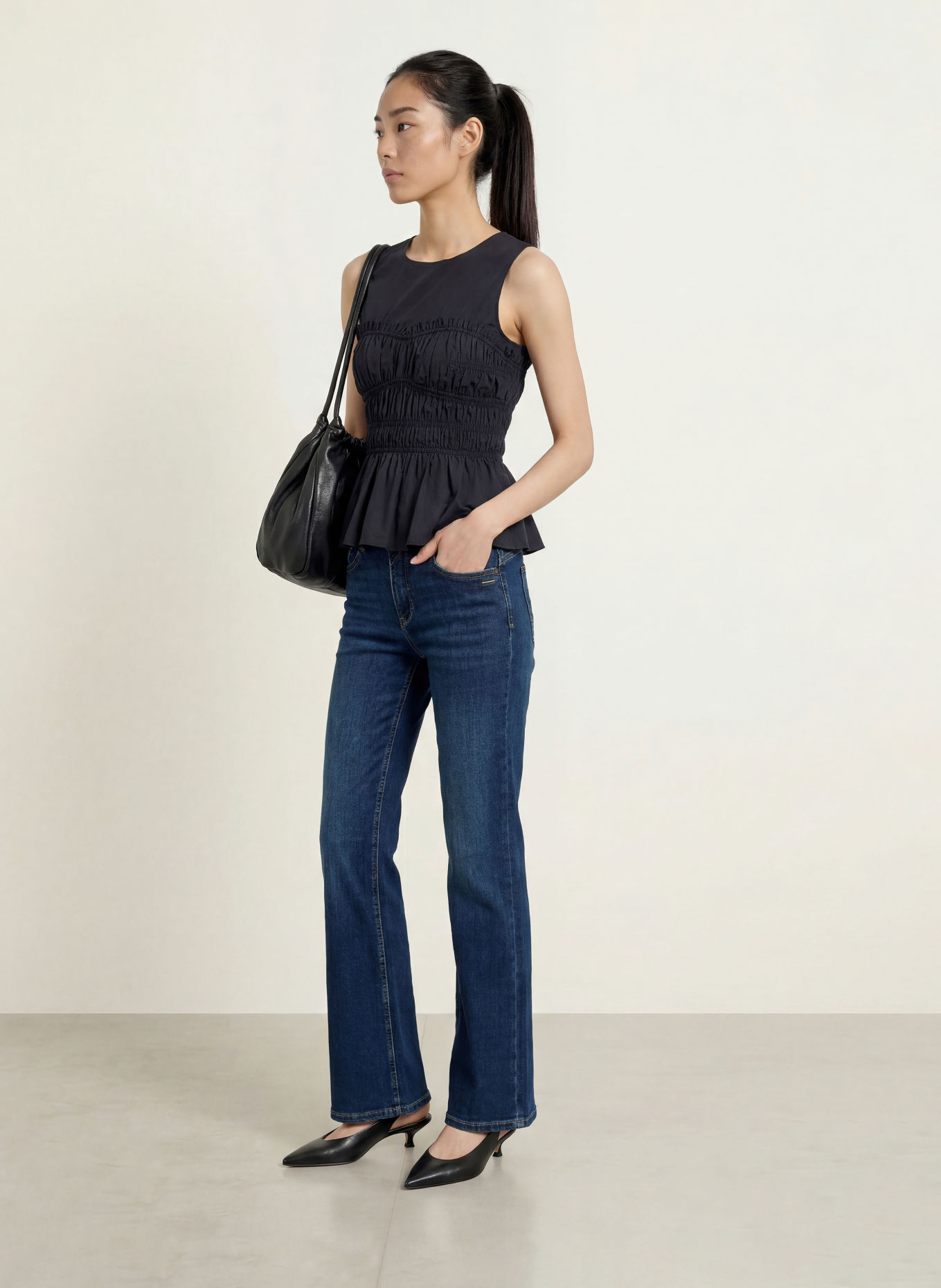 GANG Wide leg jeans 94AMELIE: 7765 simply dark blue