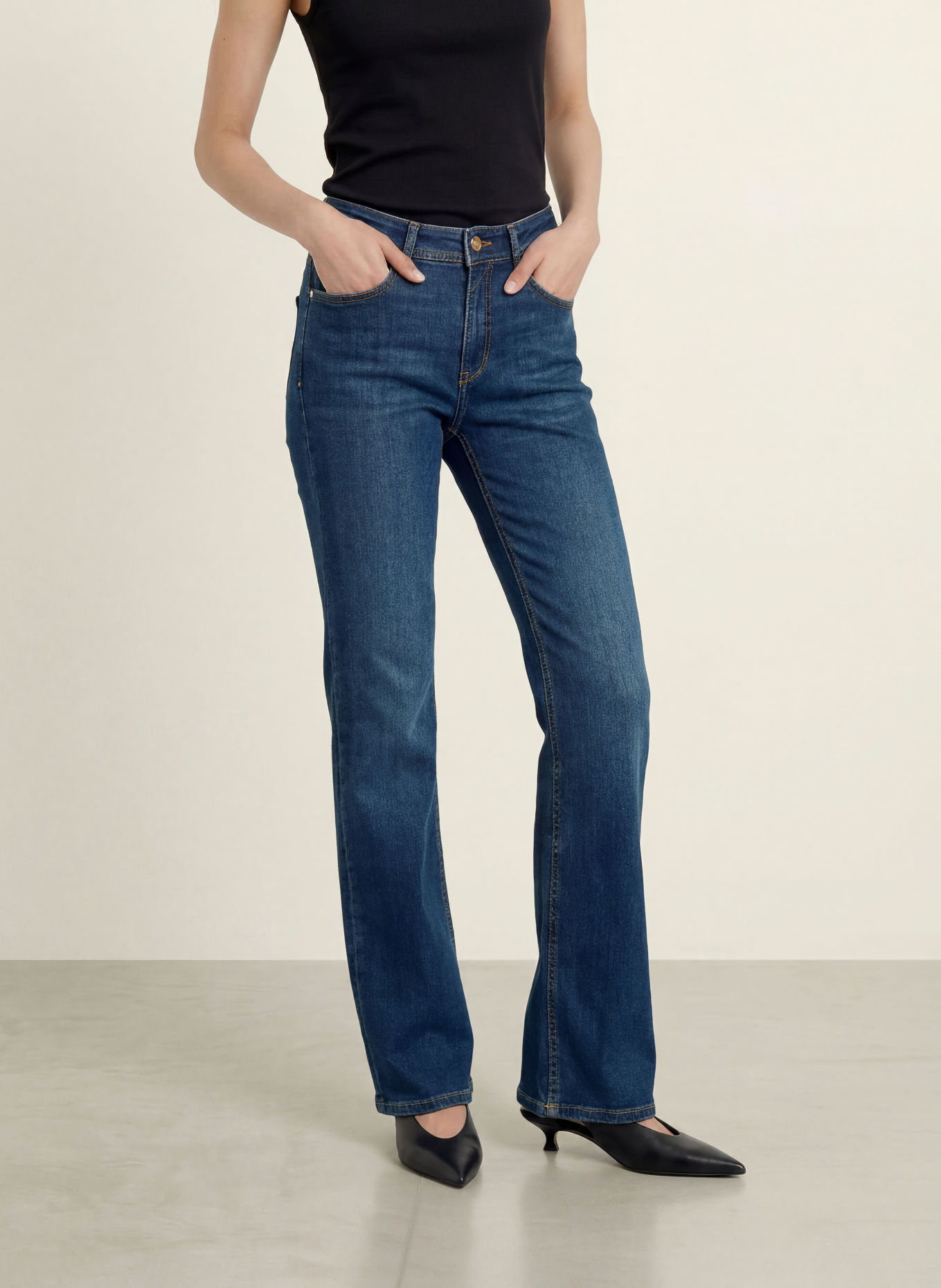 GANG Wide leg jeans 94AMELIE: 7765 simply dark blue