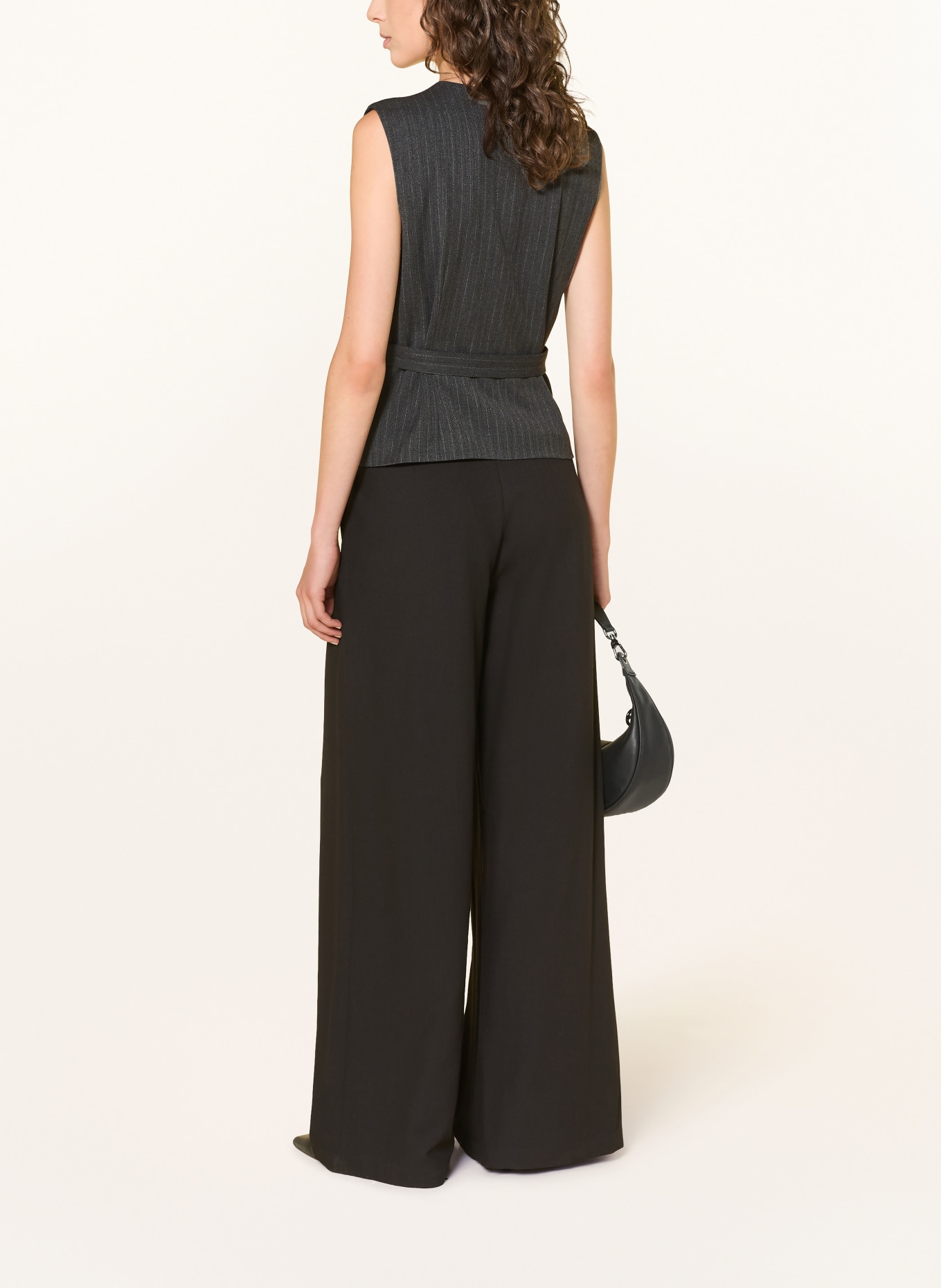 JOOP! VIOLA Vest: DARK GRAY / ECRU