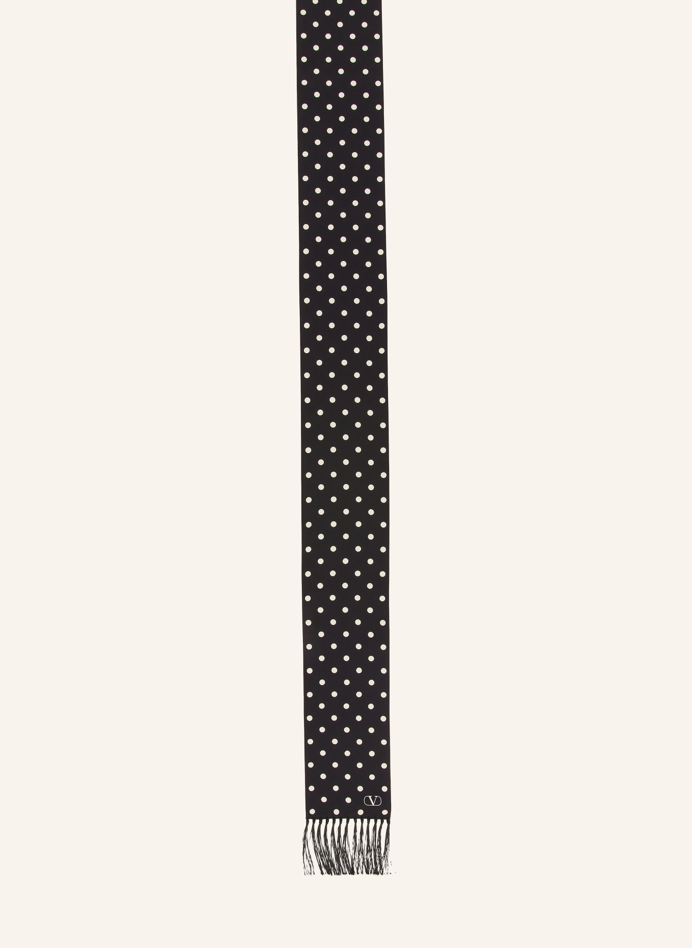 VALENTINO GARAVANI Seidenschal: SCHWARZ / ECRU