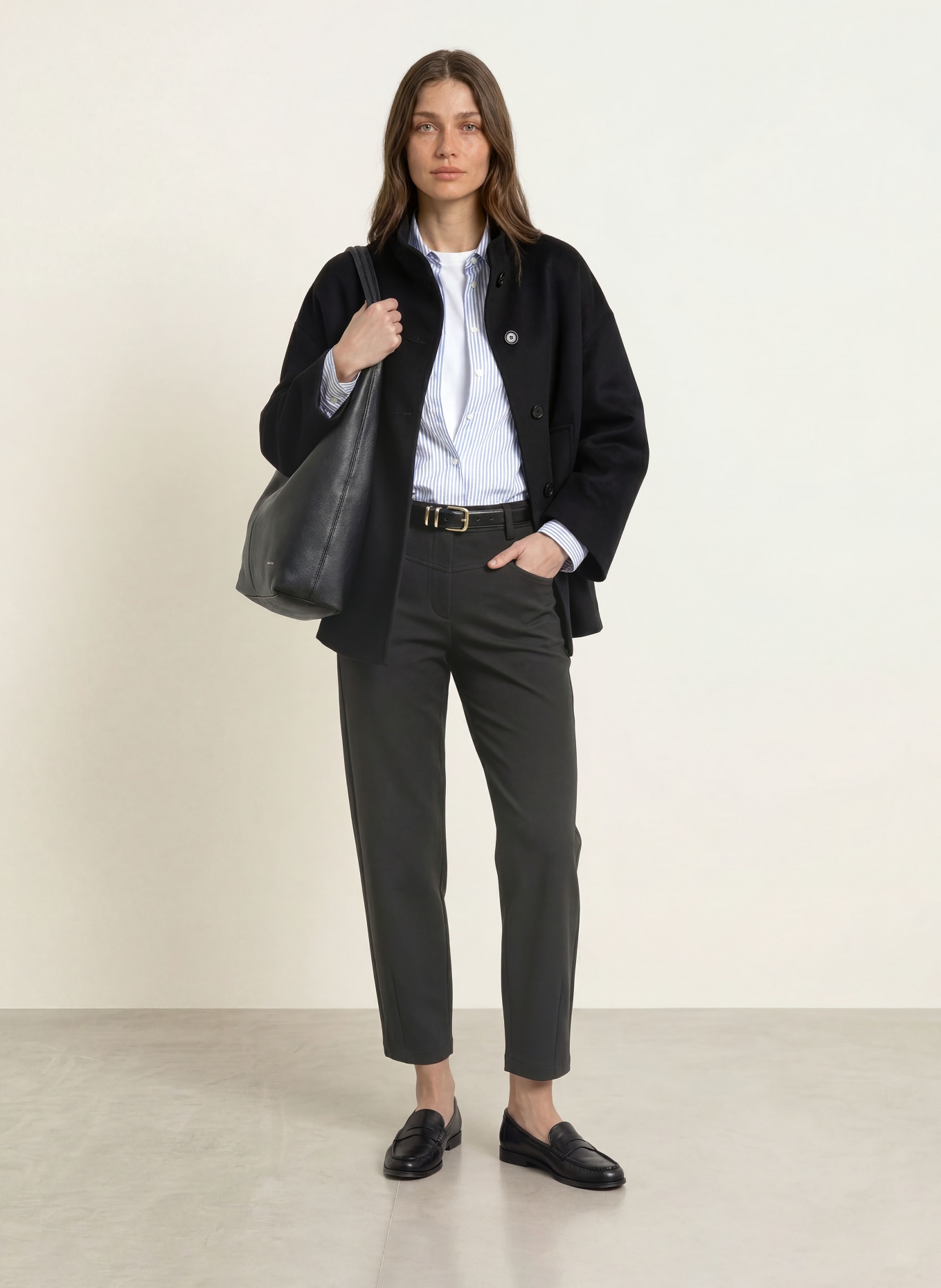 CAMBIO 7/8-broek ELIN van jersey: ZWART
