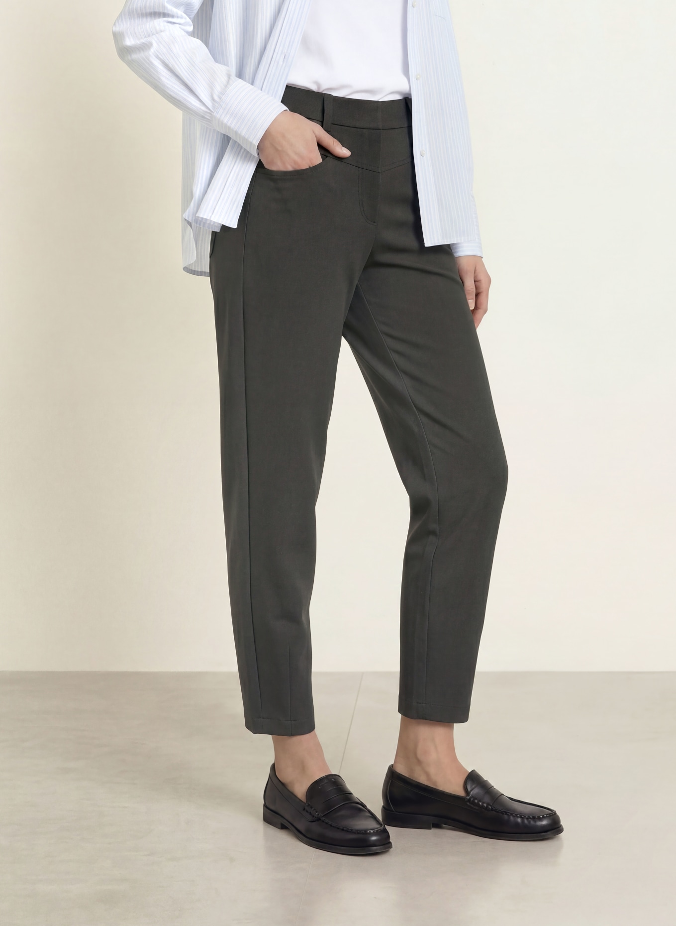CAMBIO 7/8-broek ELIN van jersey: ZWART