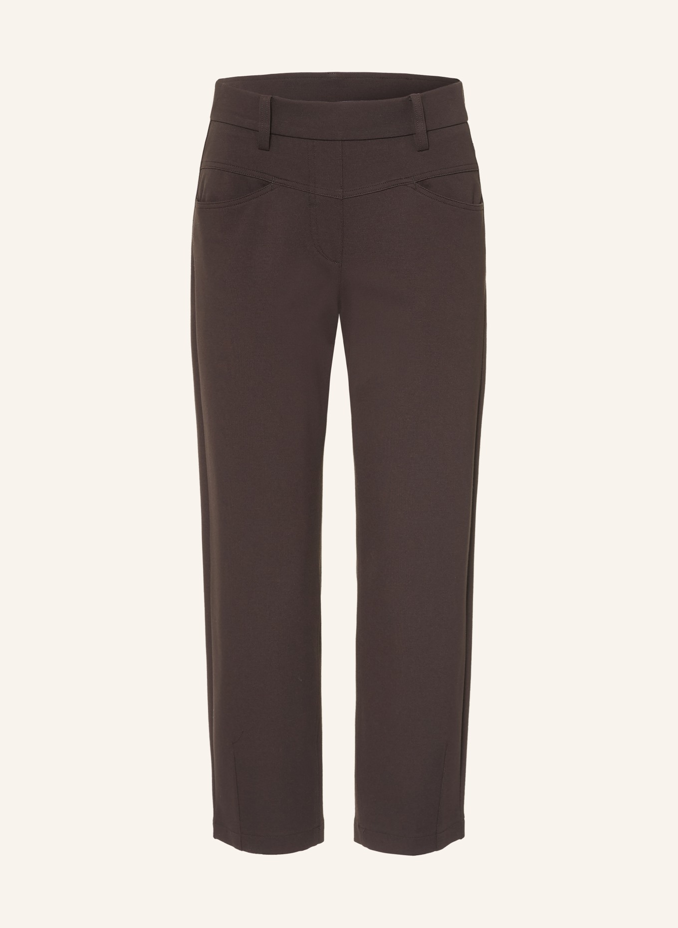 CAMBIO 7/8-broek ELIN van jersey: MARRON FONCÉ